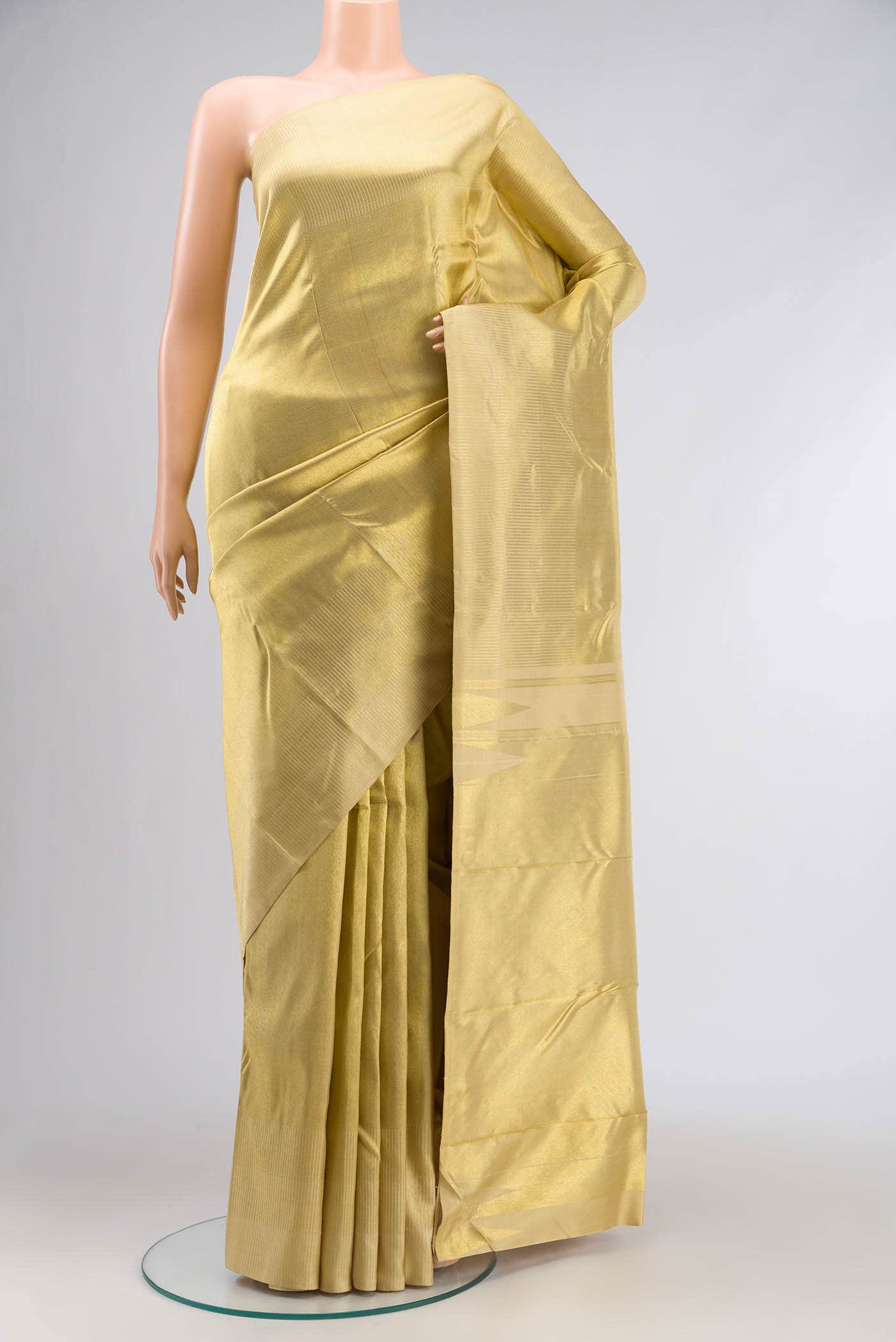 Gold Kanchipuram Tissue Silk Saree