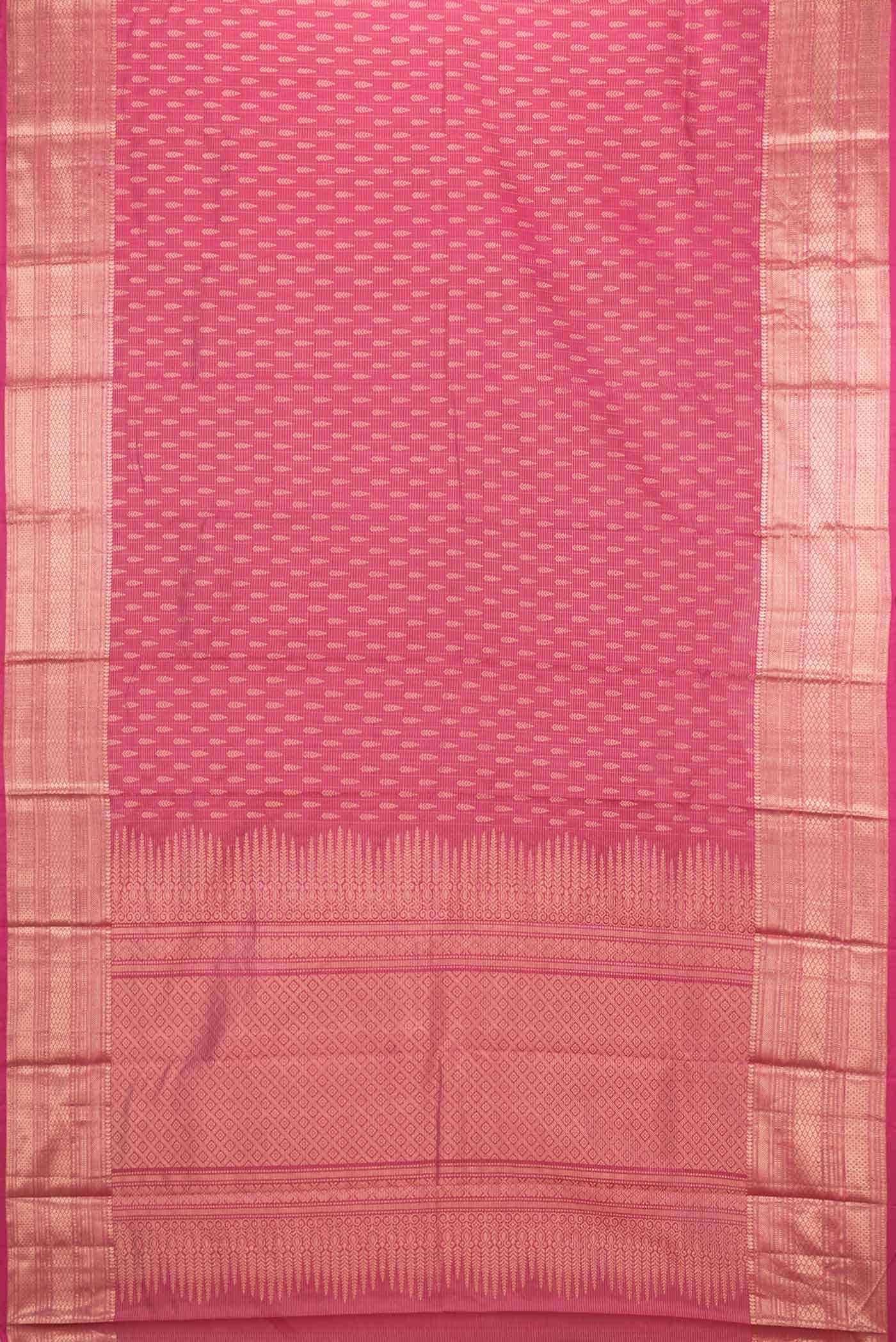 Pink Dual Tone Kanchipuram Silk Saree
