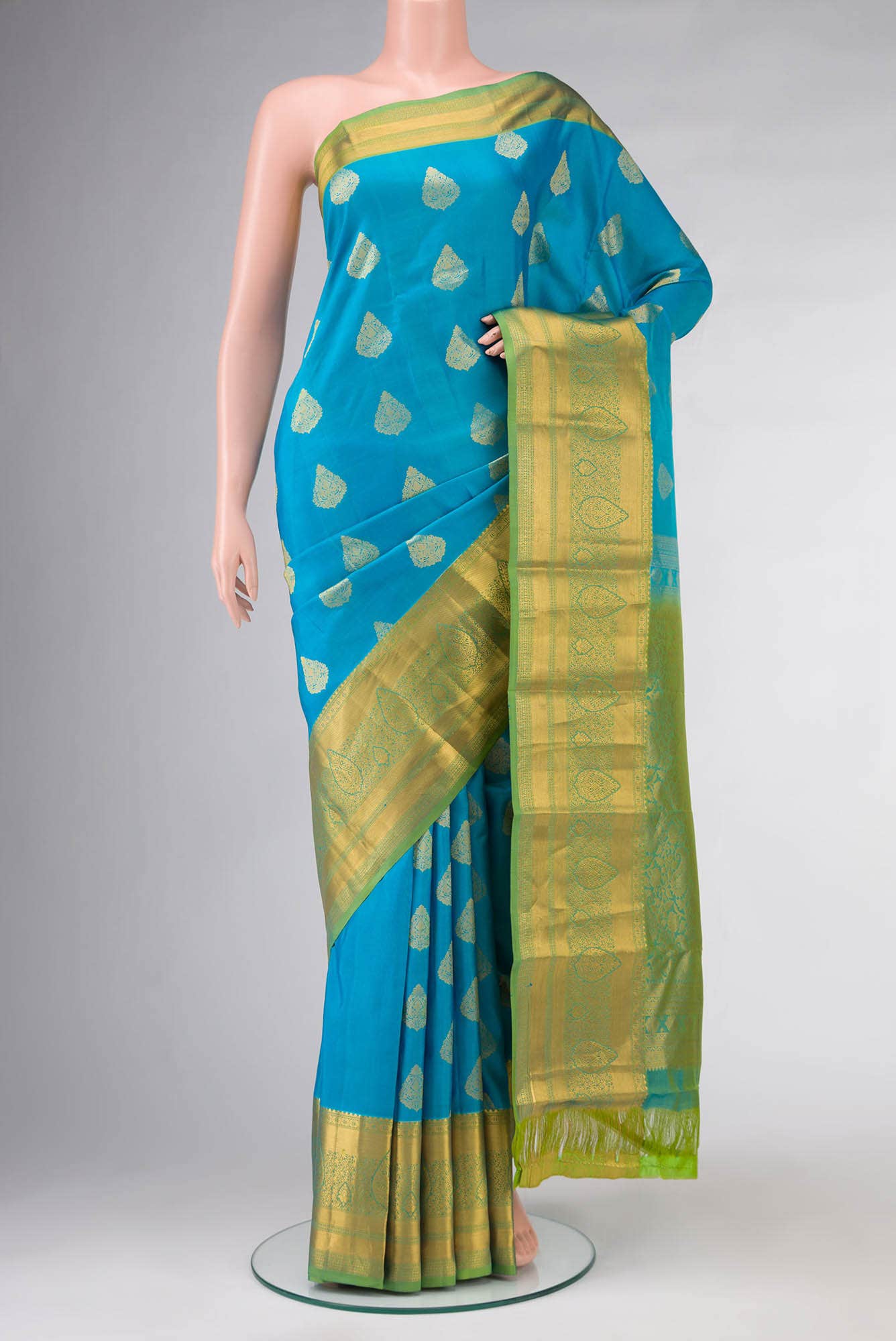 Blue Kanchipuram Silk Saree