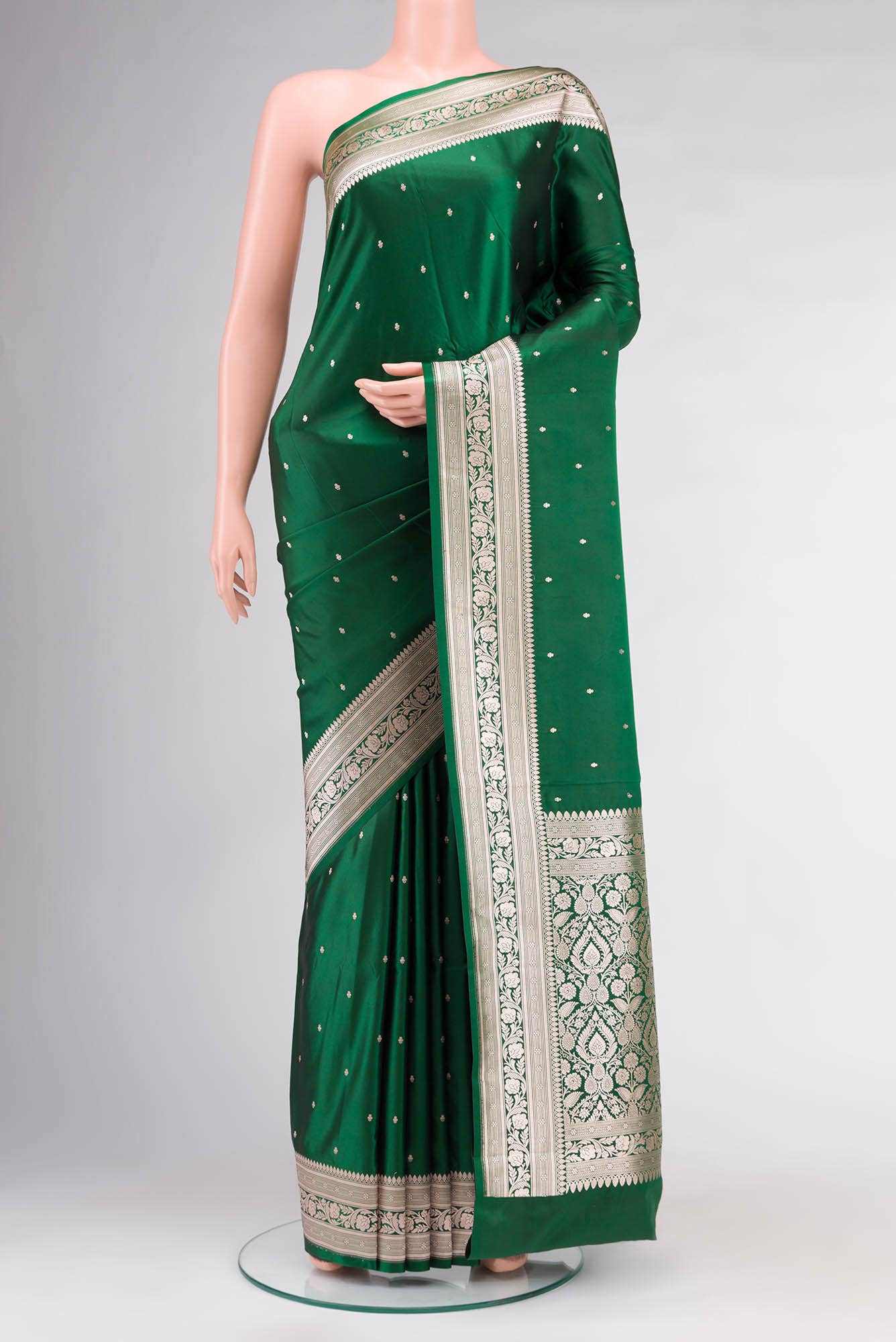 Green Blended Banarasi Silk Saree