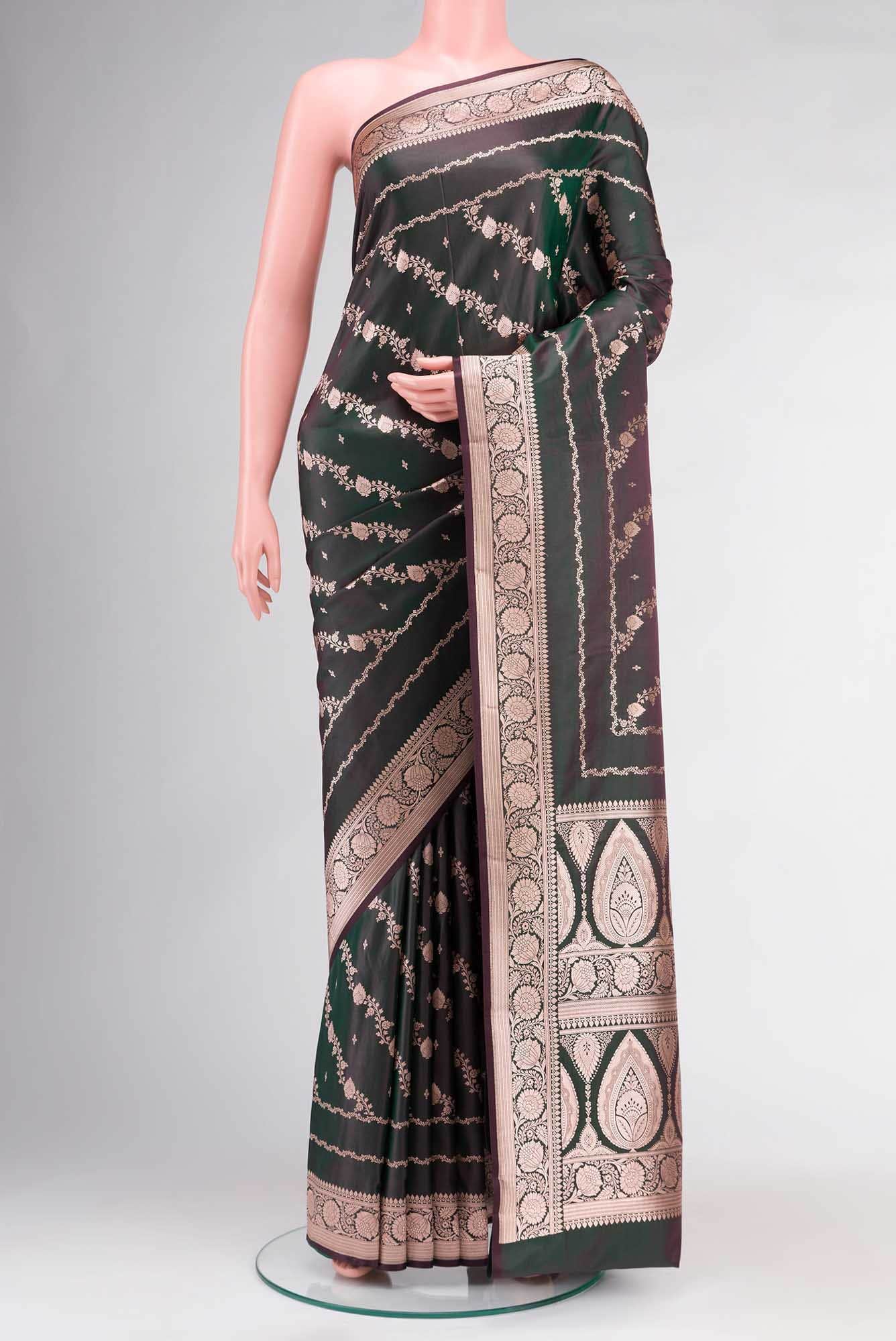 Green Blended Banarasi Silk Saree