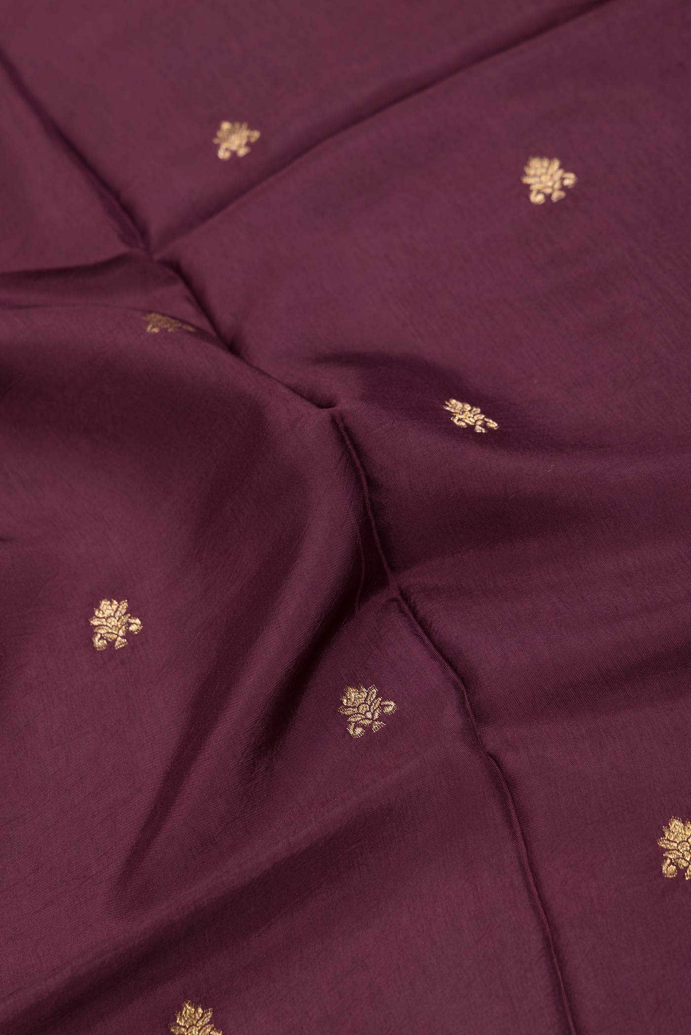 Coffee Brown Dual Tone Blended Satin Crepe Saree