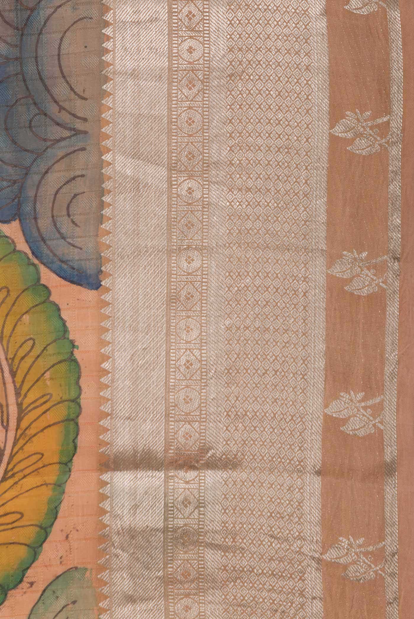 Rose Gold Kanchipuram Silk Saree