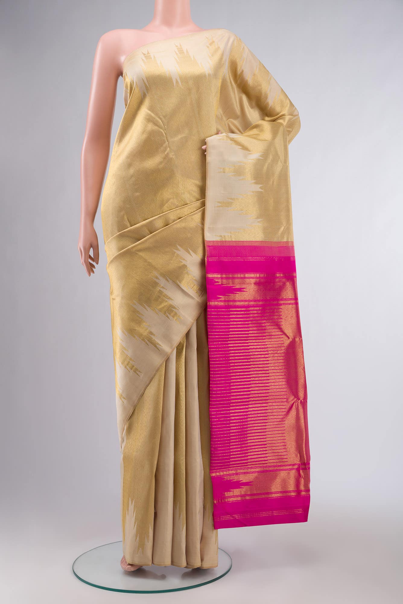 Gold Kanchipuram Silk Saree