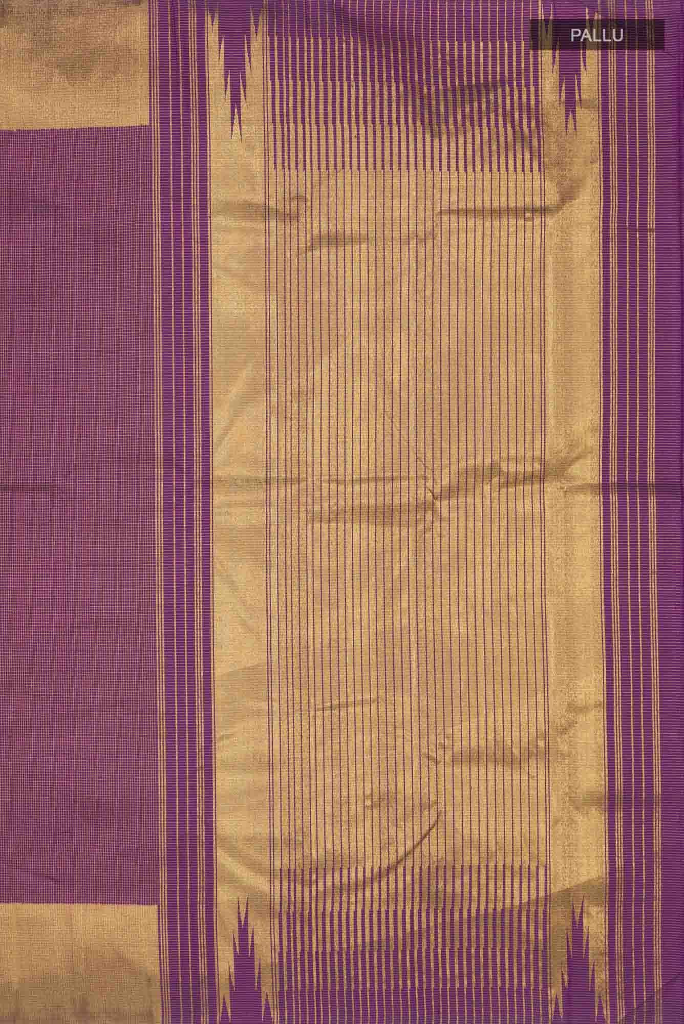 Purple Kanchipuram Silk Saree