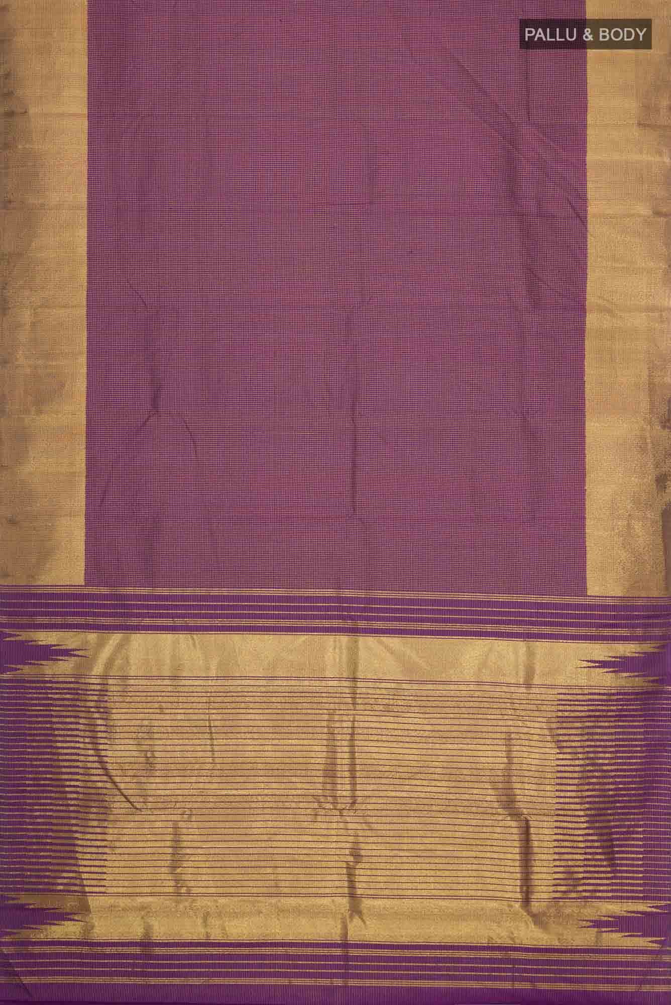 Purple Kanchipuram Silk Saree