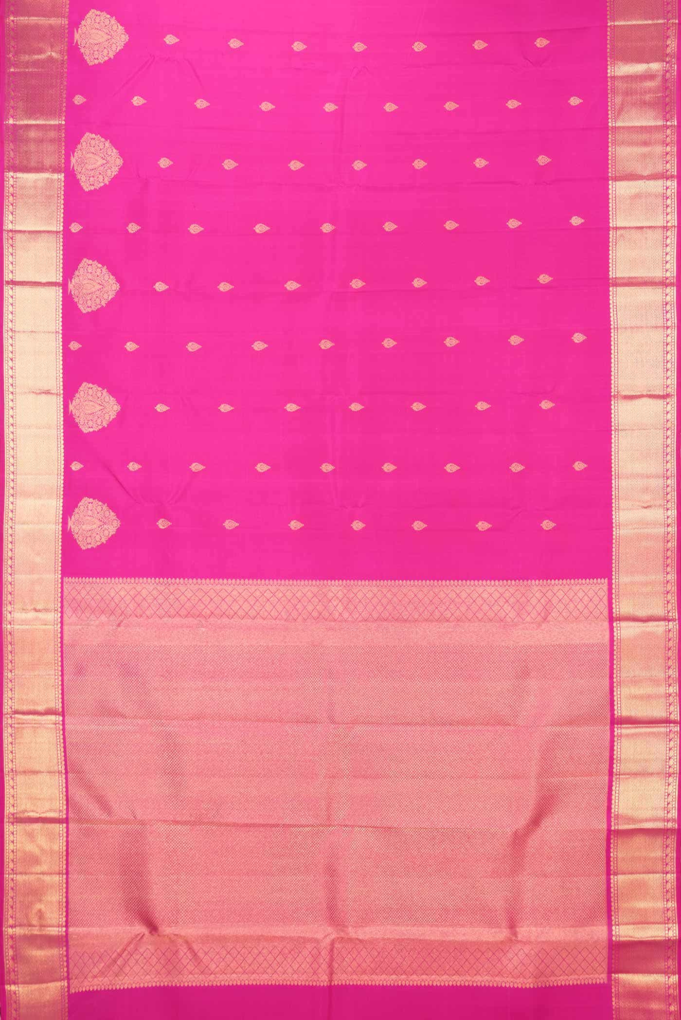 Pink Dual Tone Kanchipuram Silk Saree