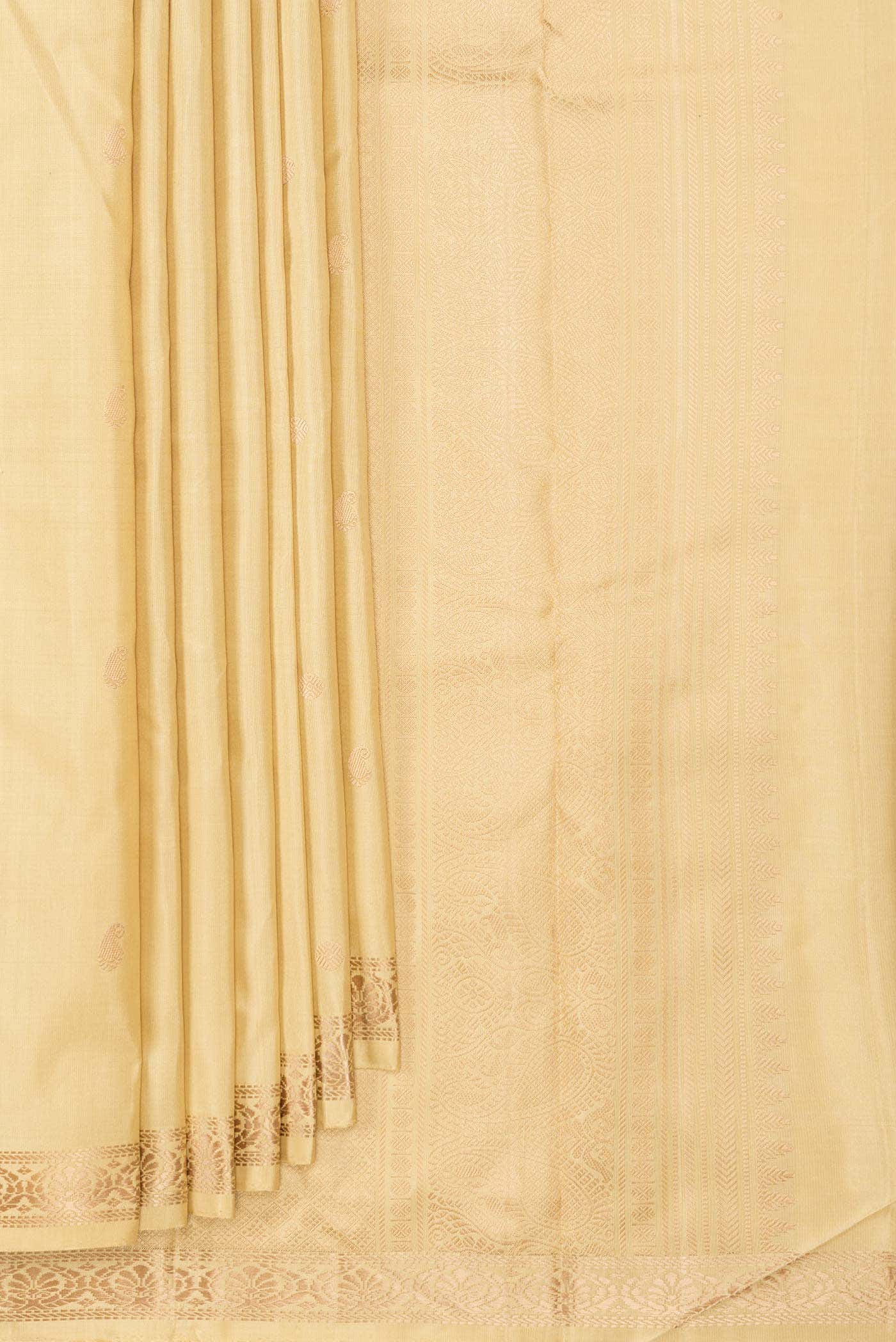 Sandal Dual Tone Kanchipuram Silk Saree