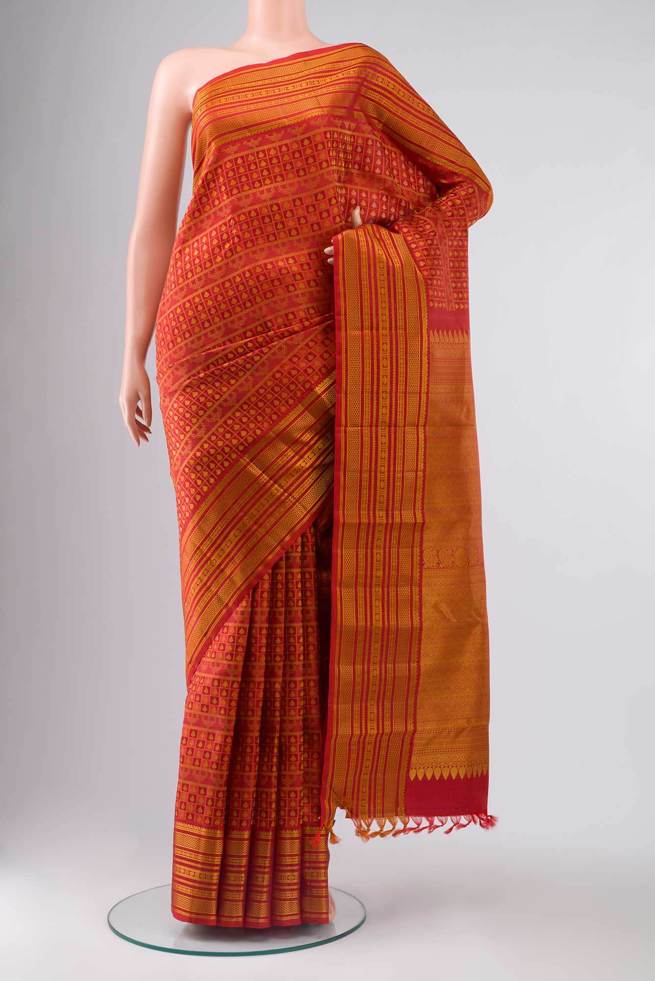 Red Kanchipuram Silk Saree