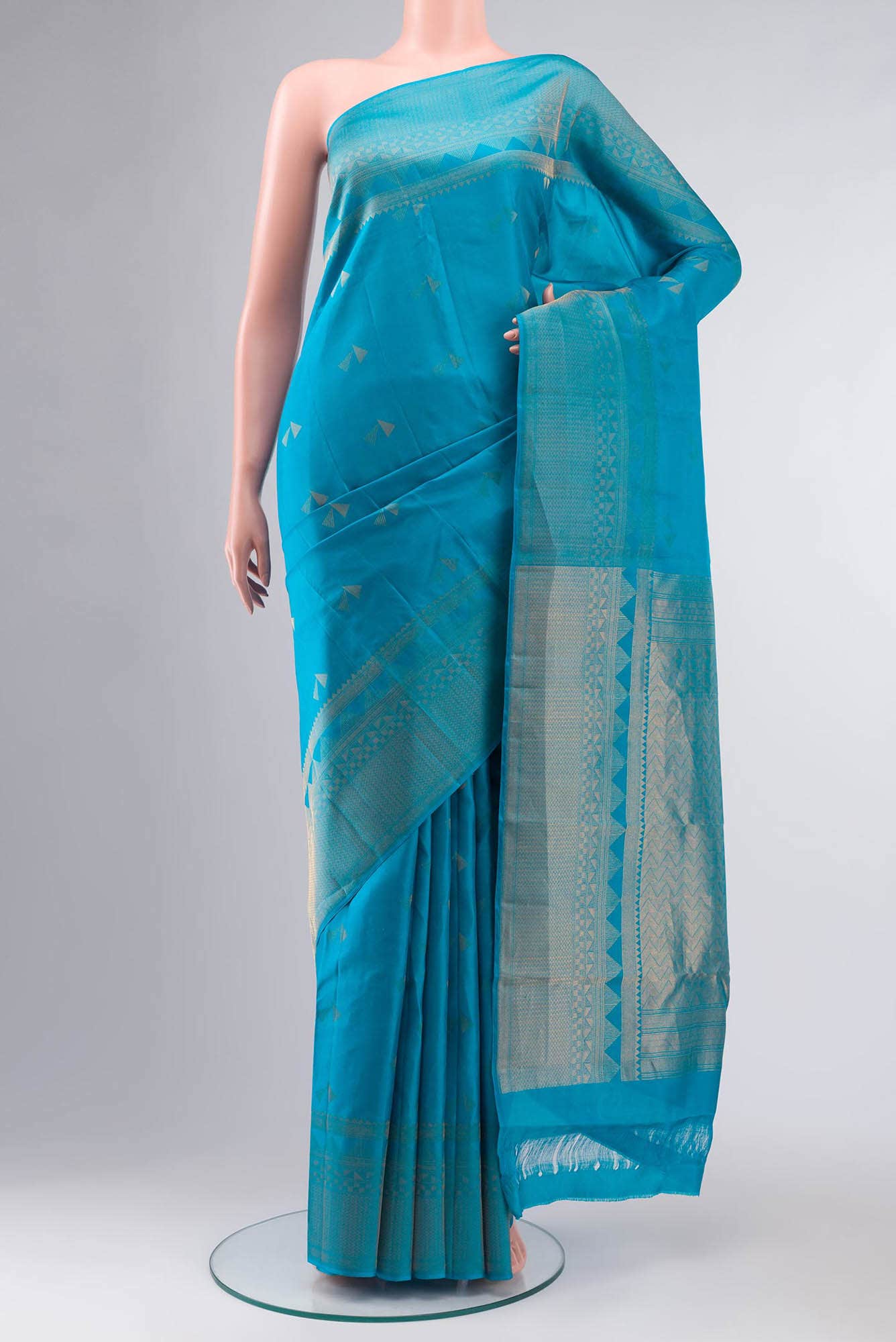 Blue Kanchipuram Silk Saree