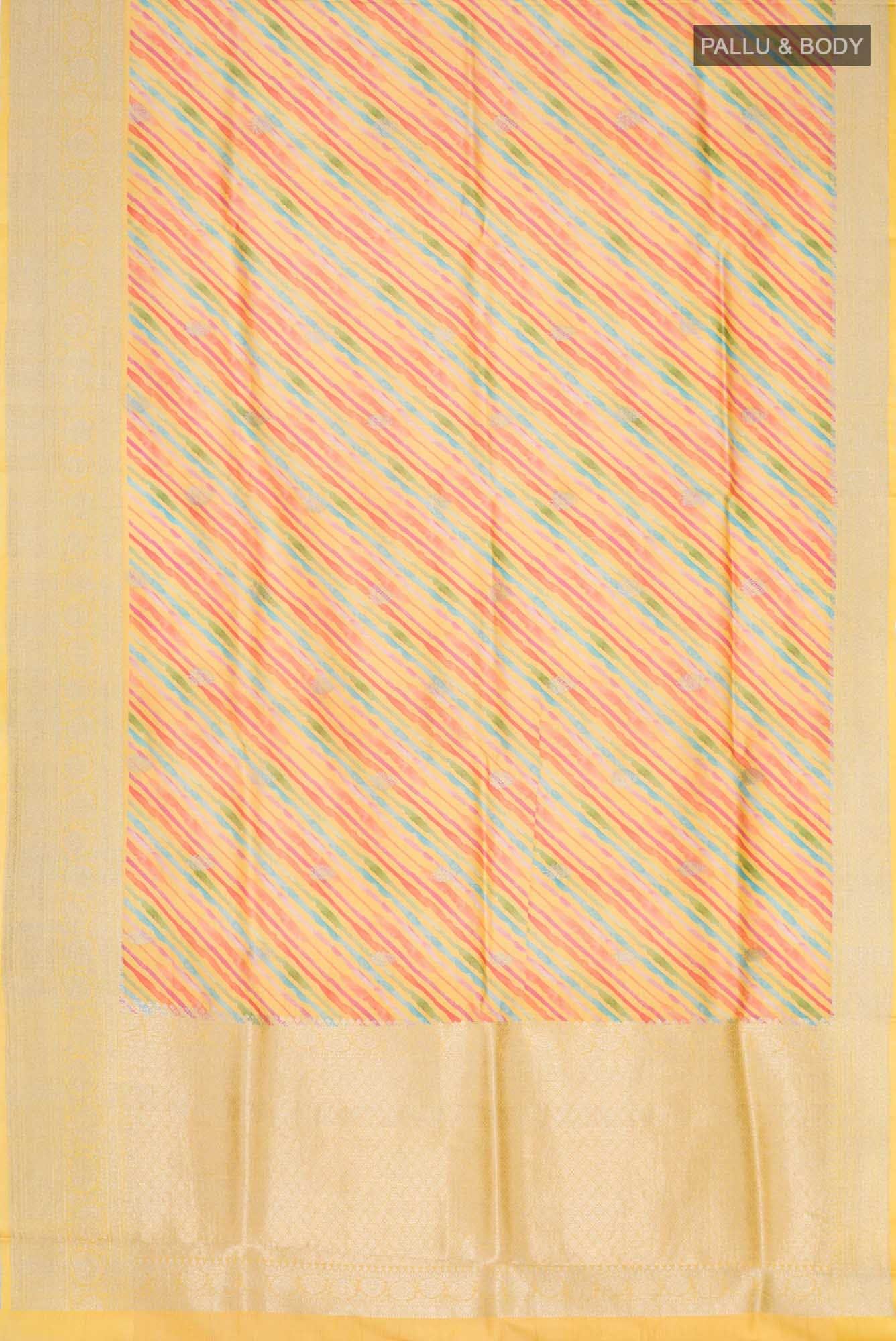 Yellow Bhagalpuri Tussar Silk Saree