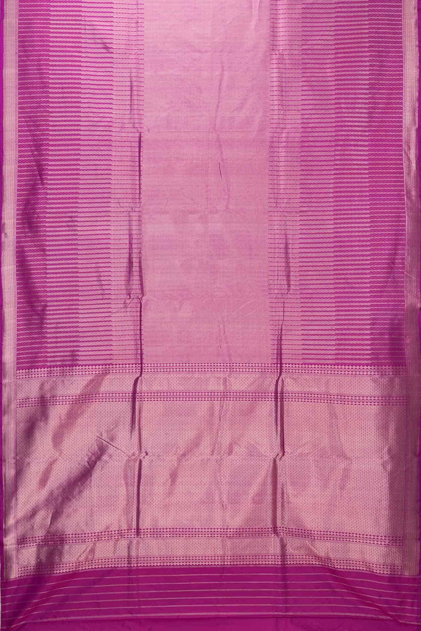Magenta Dual Tone Banarasi Silk Saree