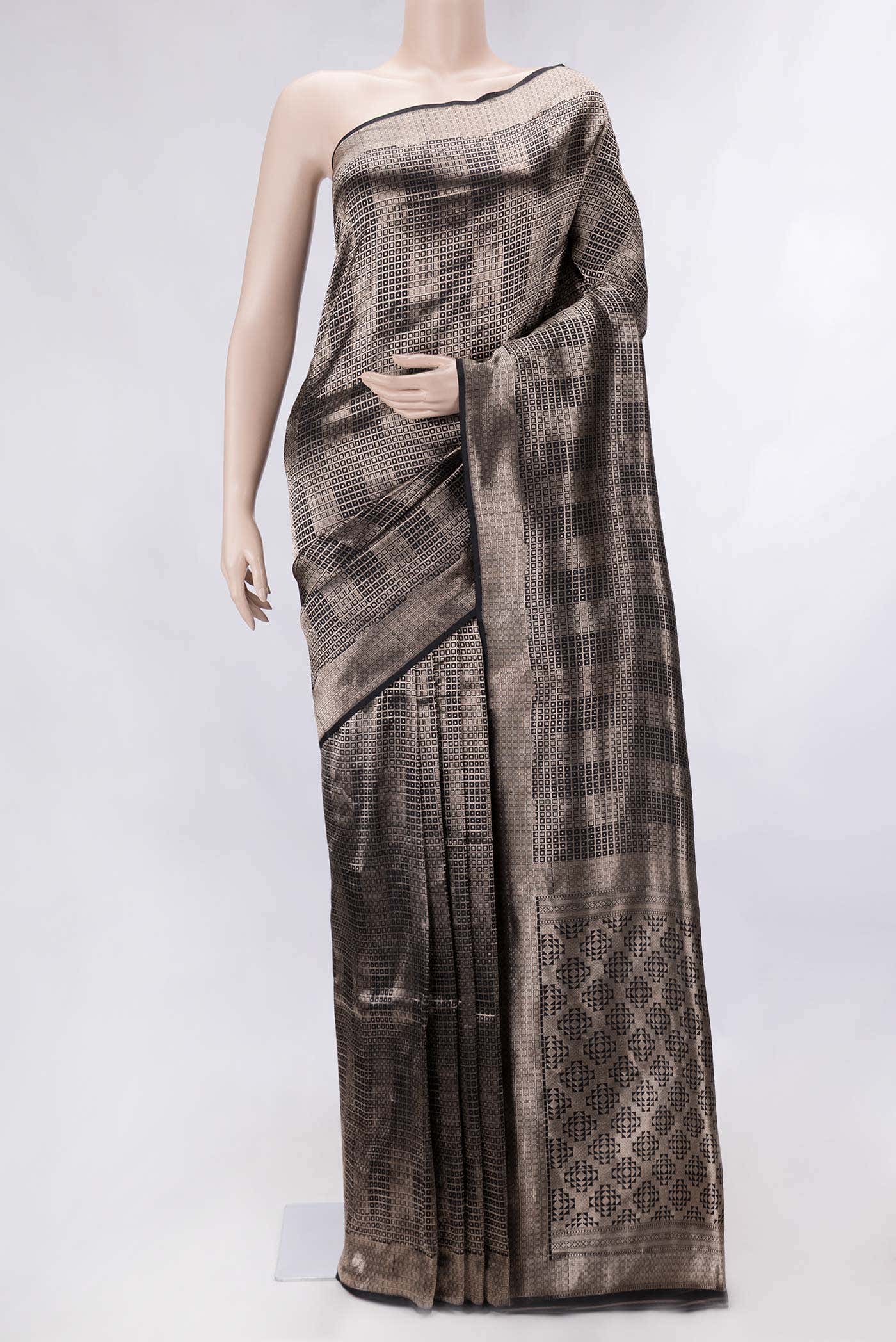 Black Dual Tone Banarasi Silk Saree