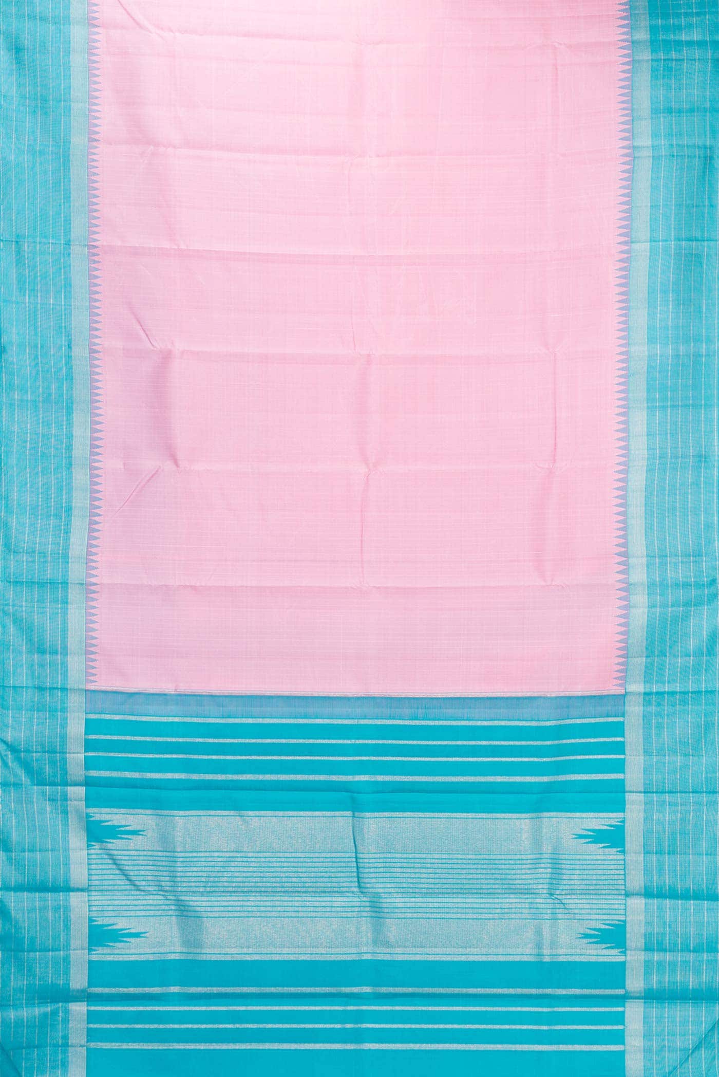 Pink Dual Tone Kanchipuram Silk Saree