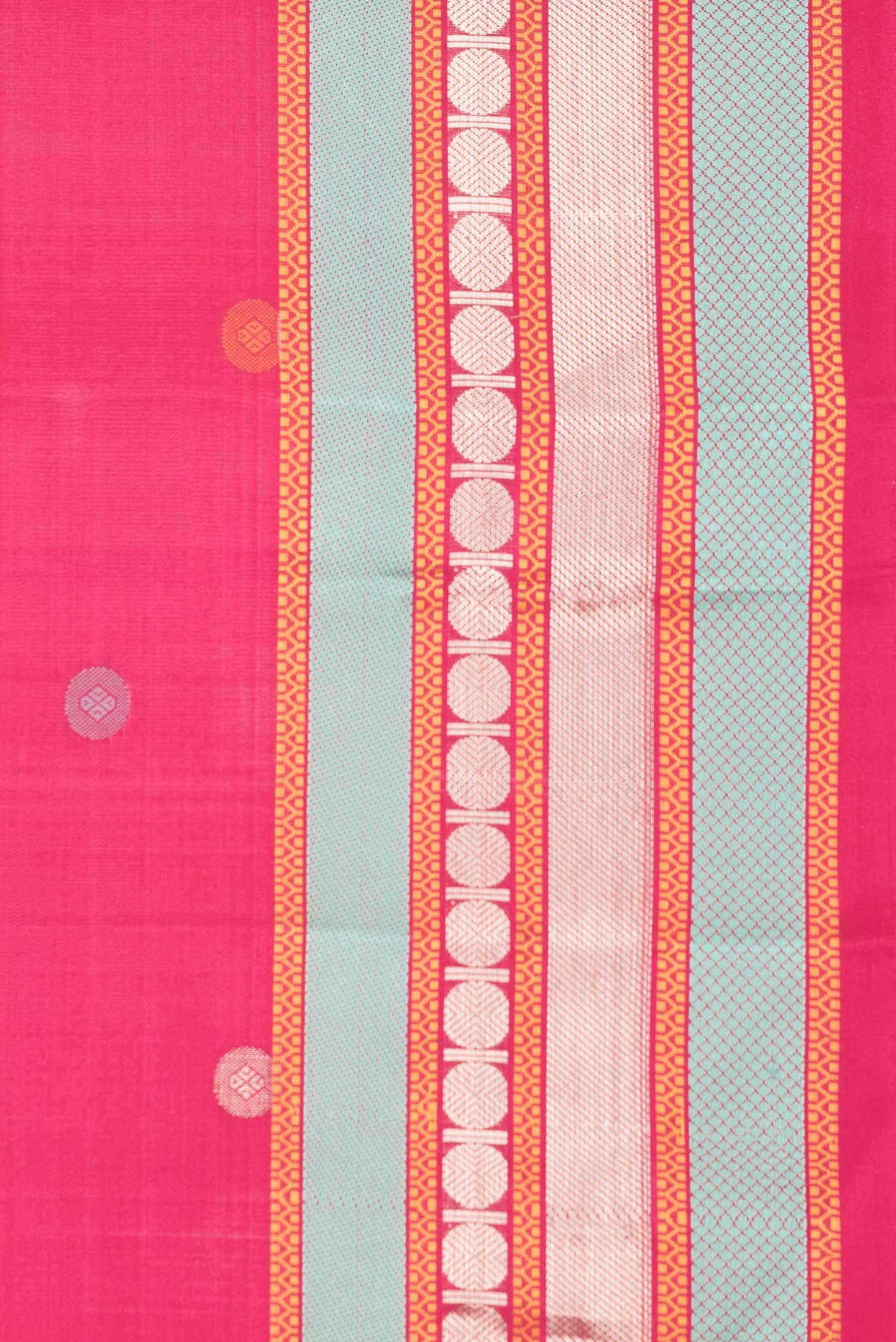 Pink Dual Tone Kanchipuram Silk Saree