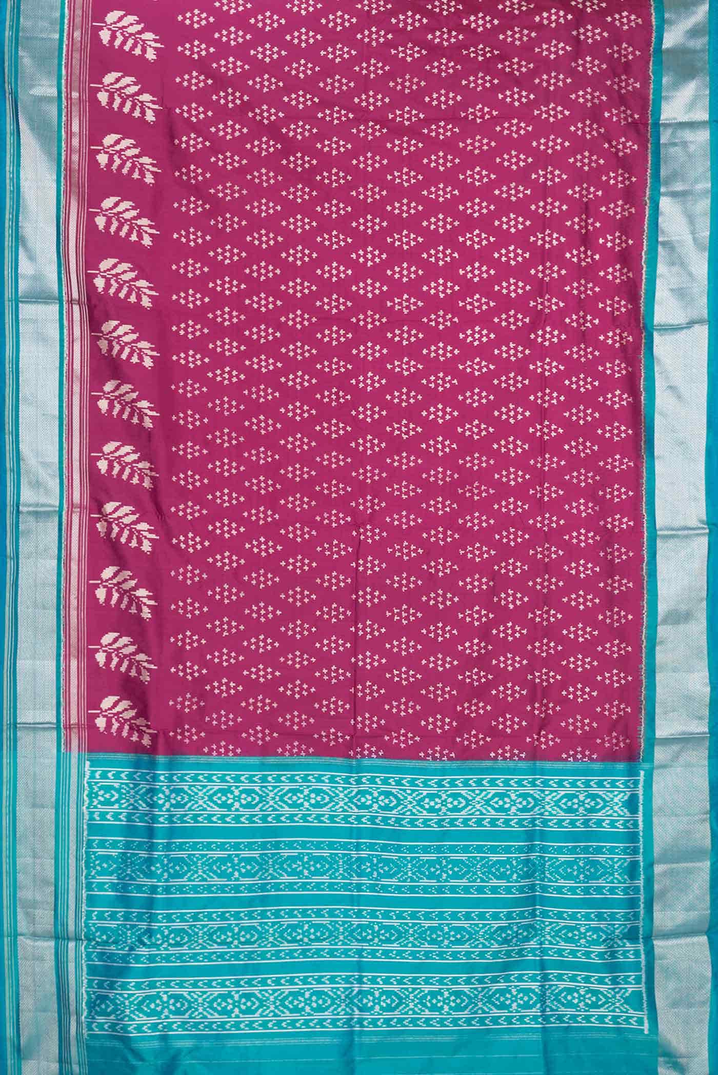 Magenta Dual Tone Double Ikat Saree