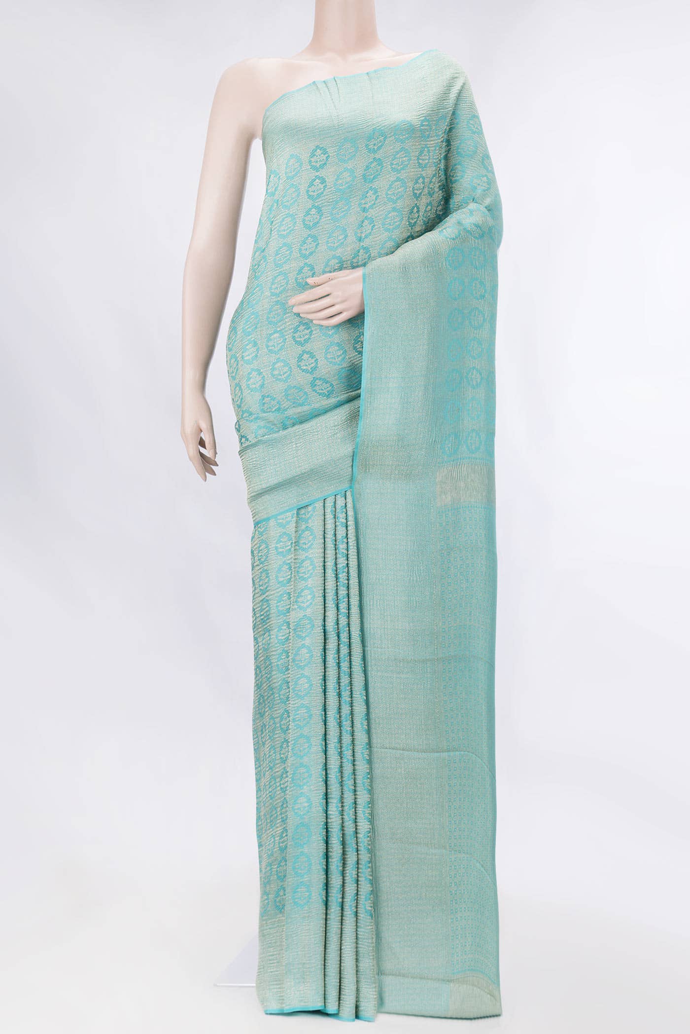 Light Blue Dual Tone Mysore Georgette Saree