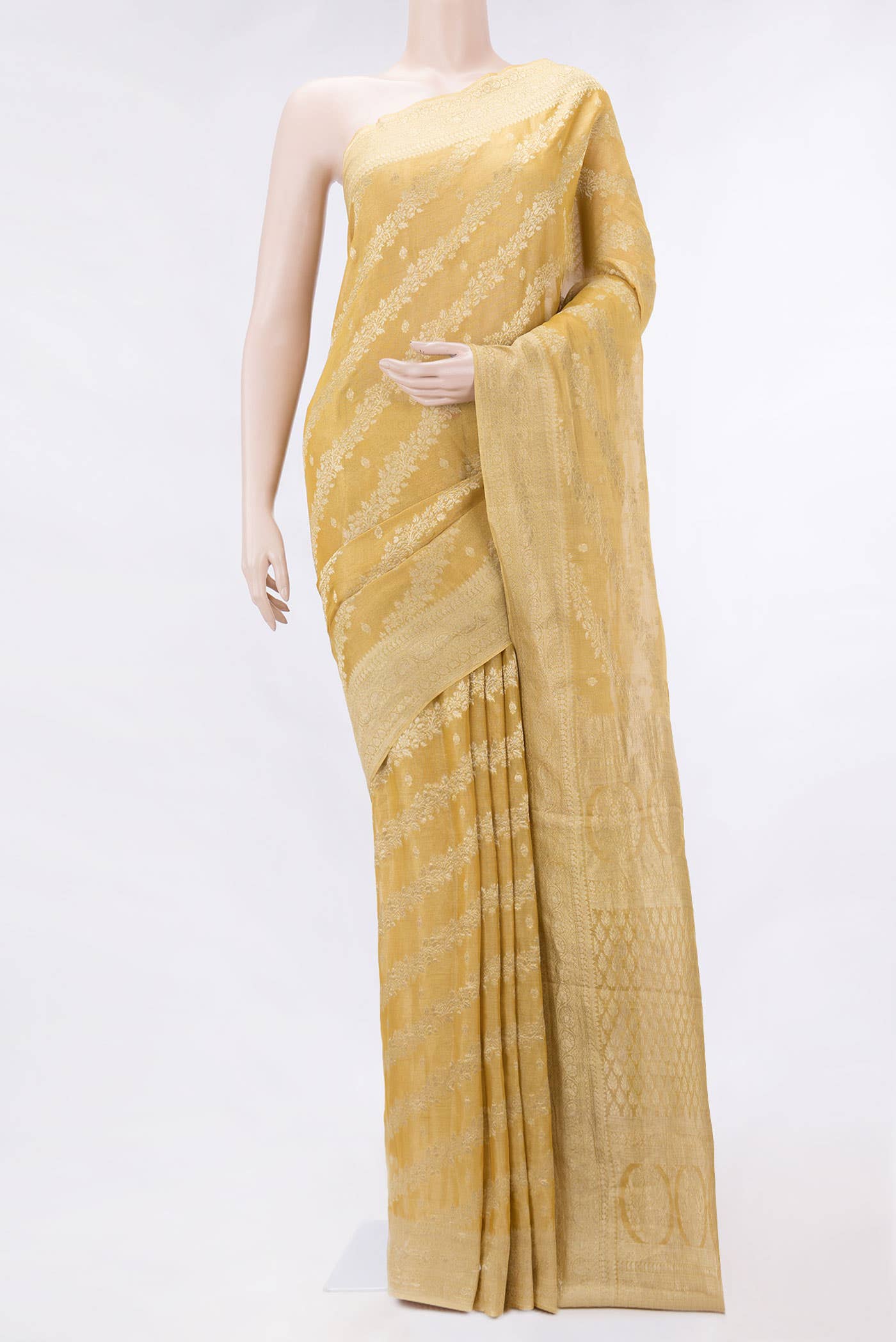 Gold Dual Tone Mysore Georgette Saree
