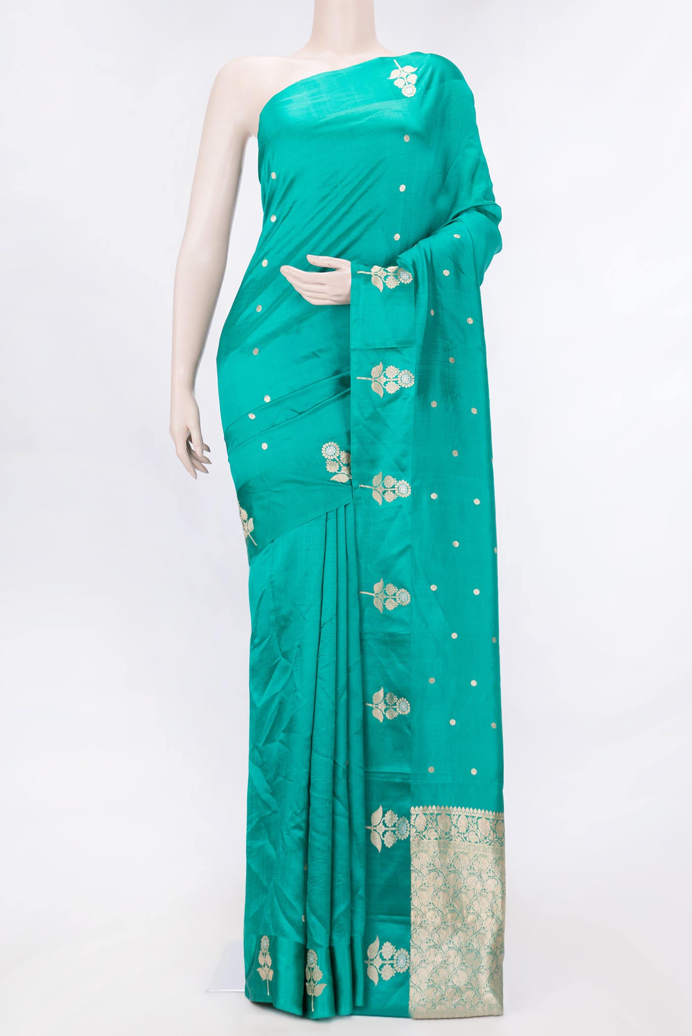 Green Dual Tone Banarasi Silk Saree