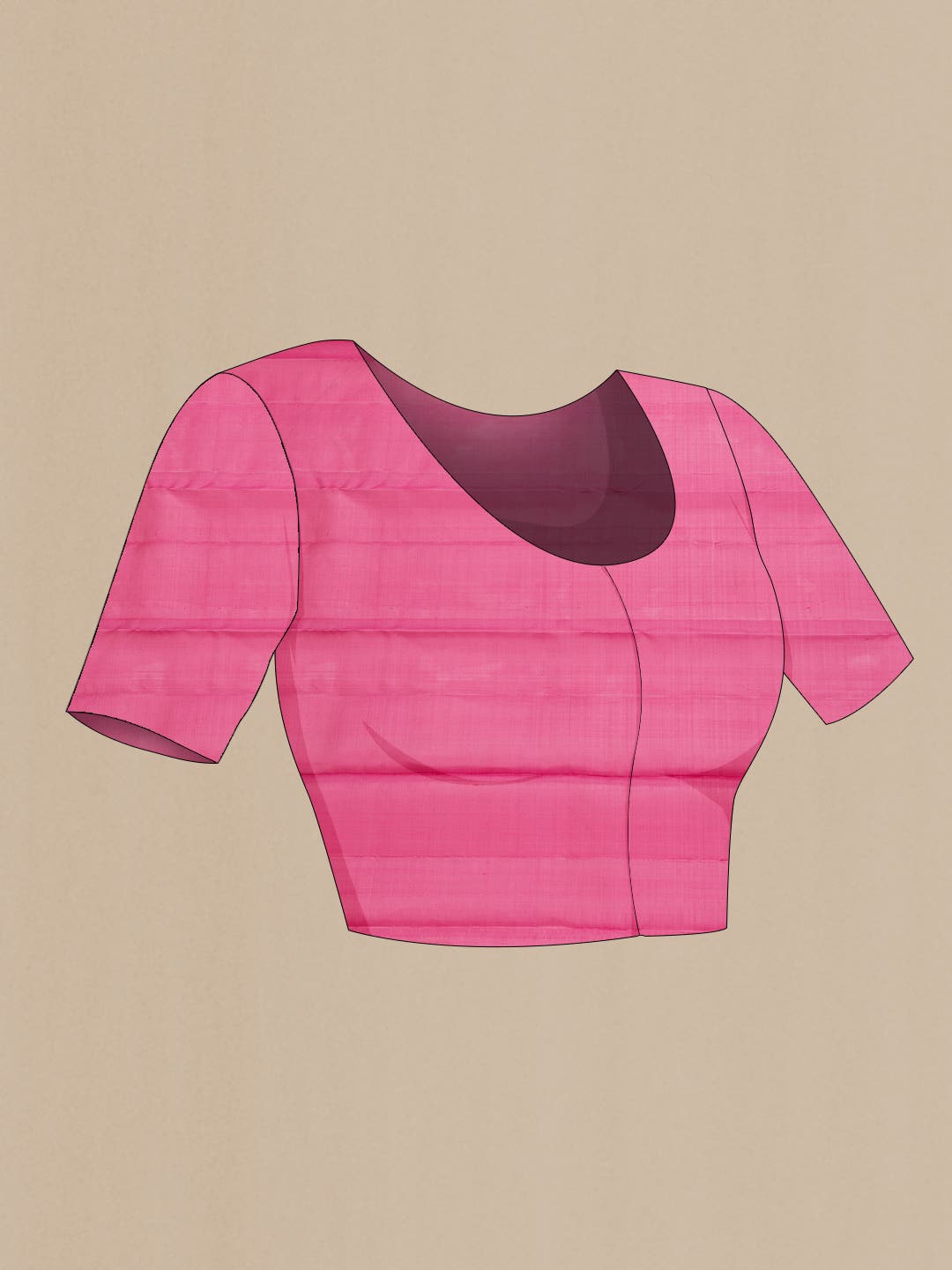 Pink Dual Tone Soft Silk Saree