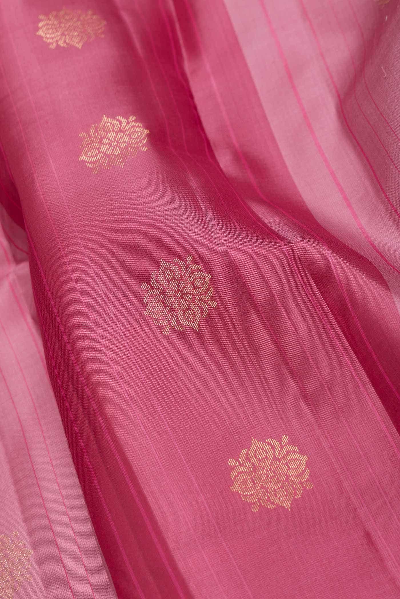Pink Dual Tone Soft Silk Saree
