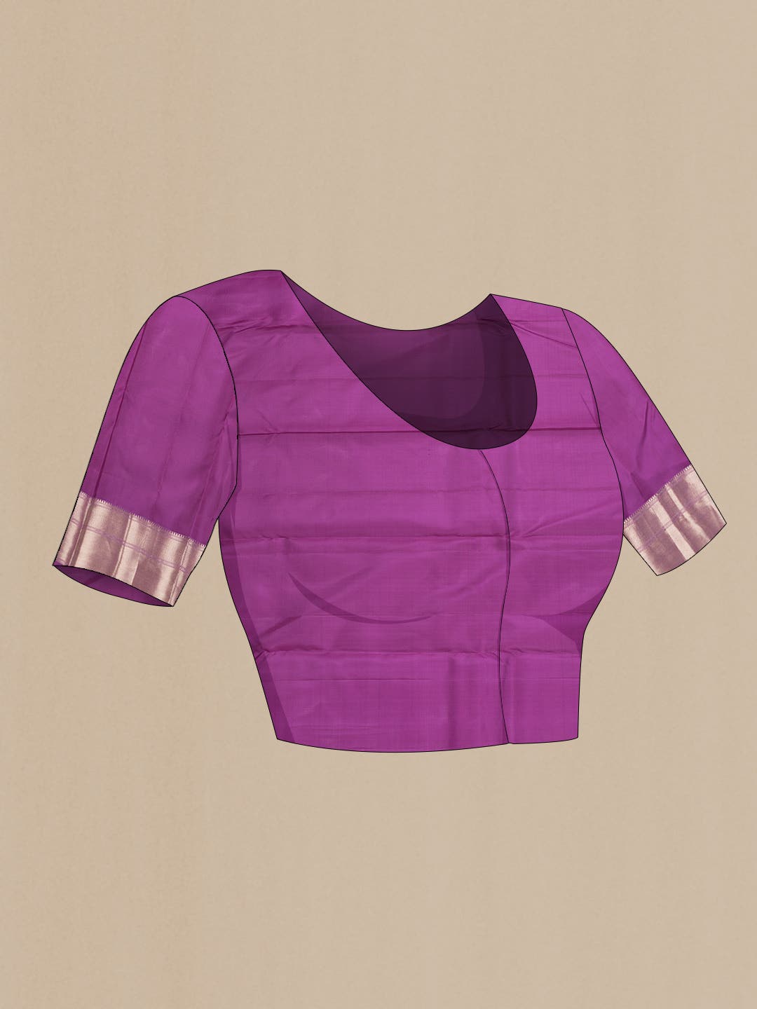 Magenta Dual Tone Soft Silk Saree