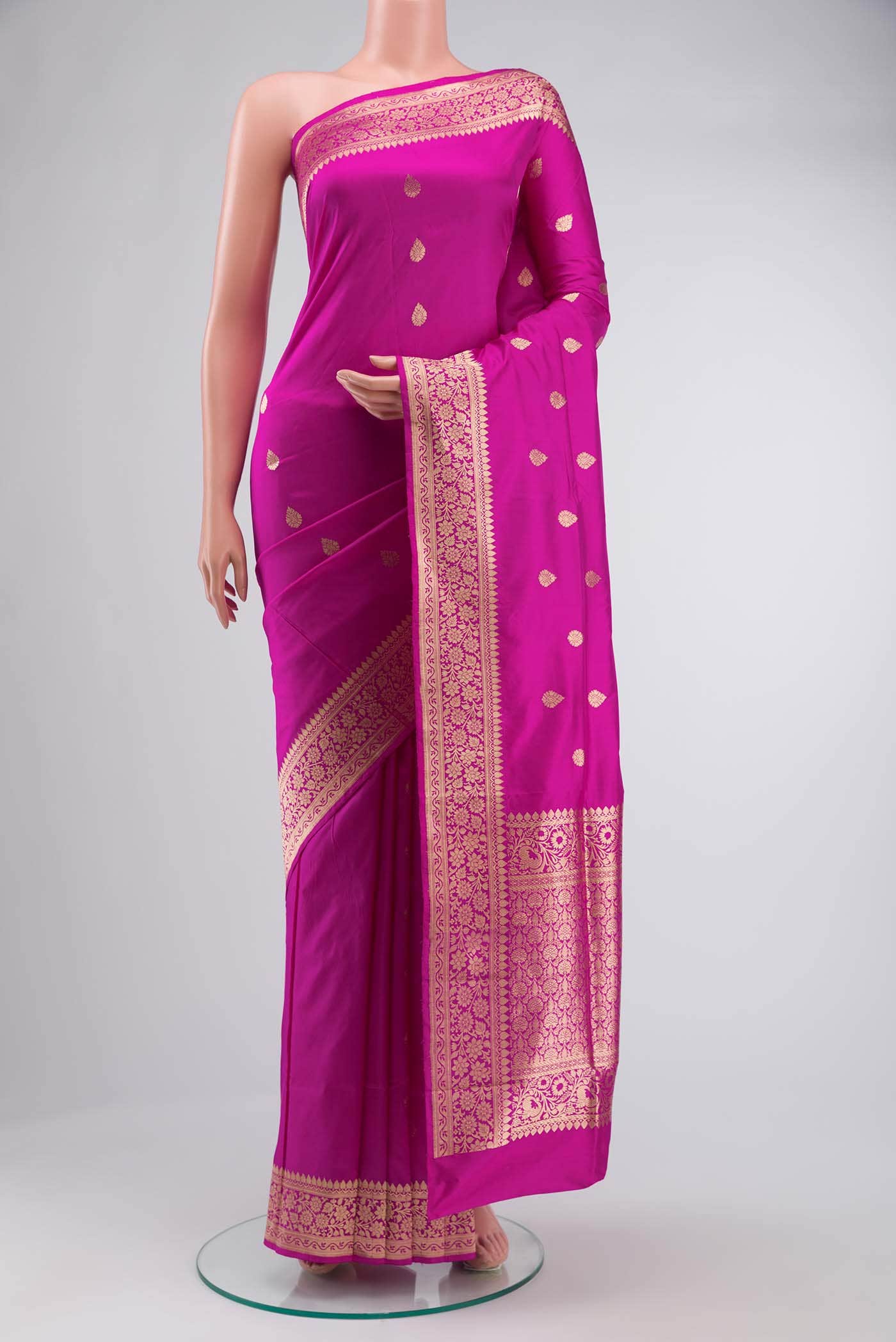 Pink Banarasi Katan Silk Saree