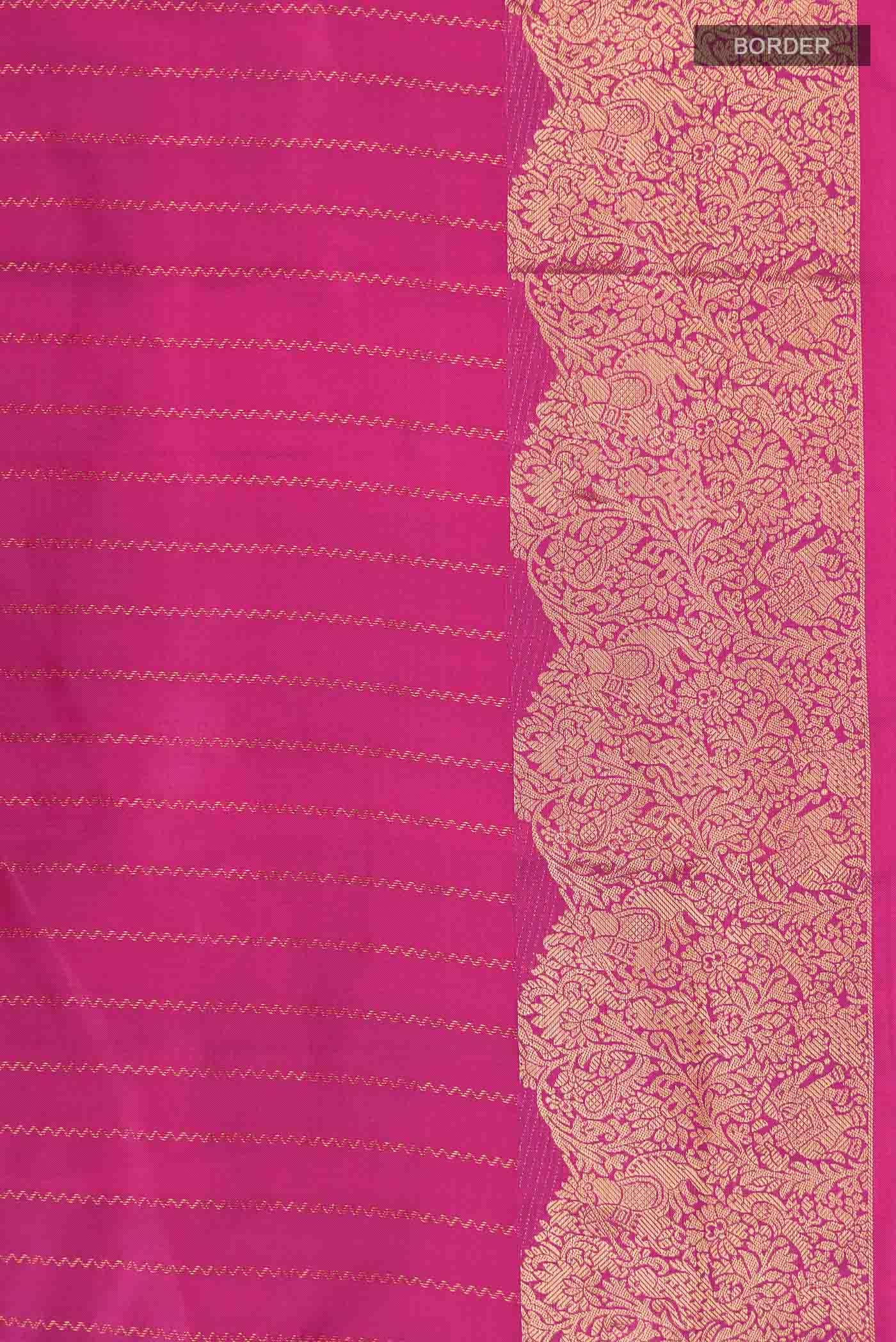 Pink Dual Tone Kanchipuram Silk Saree