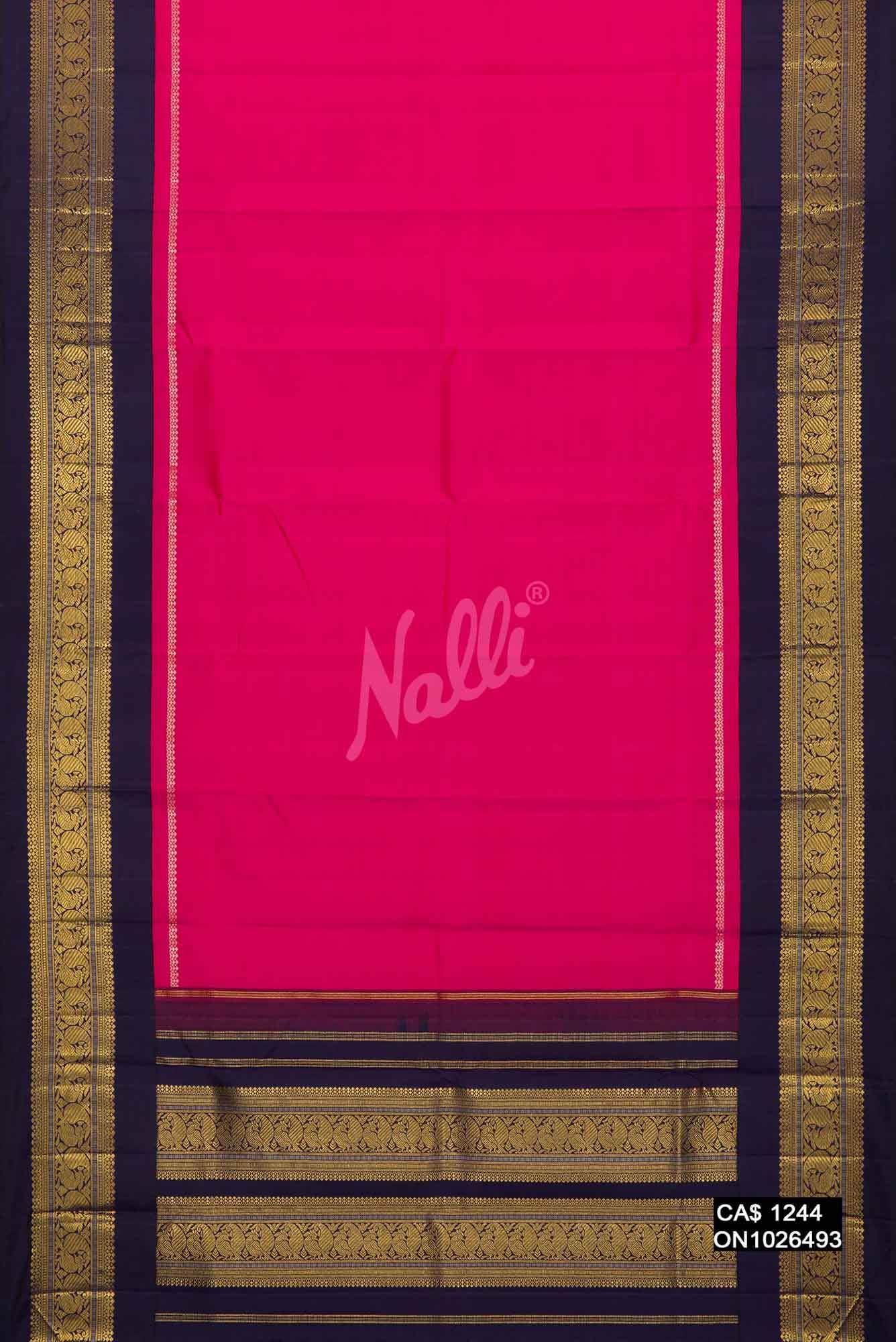 Pink Kanchipuram Silk Saree