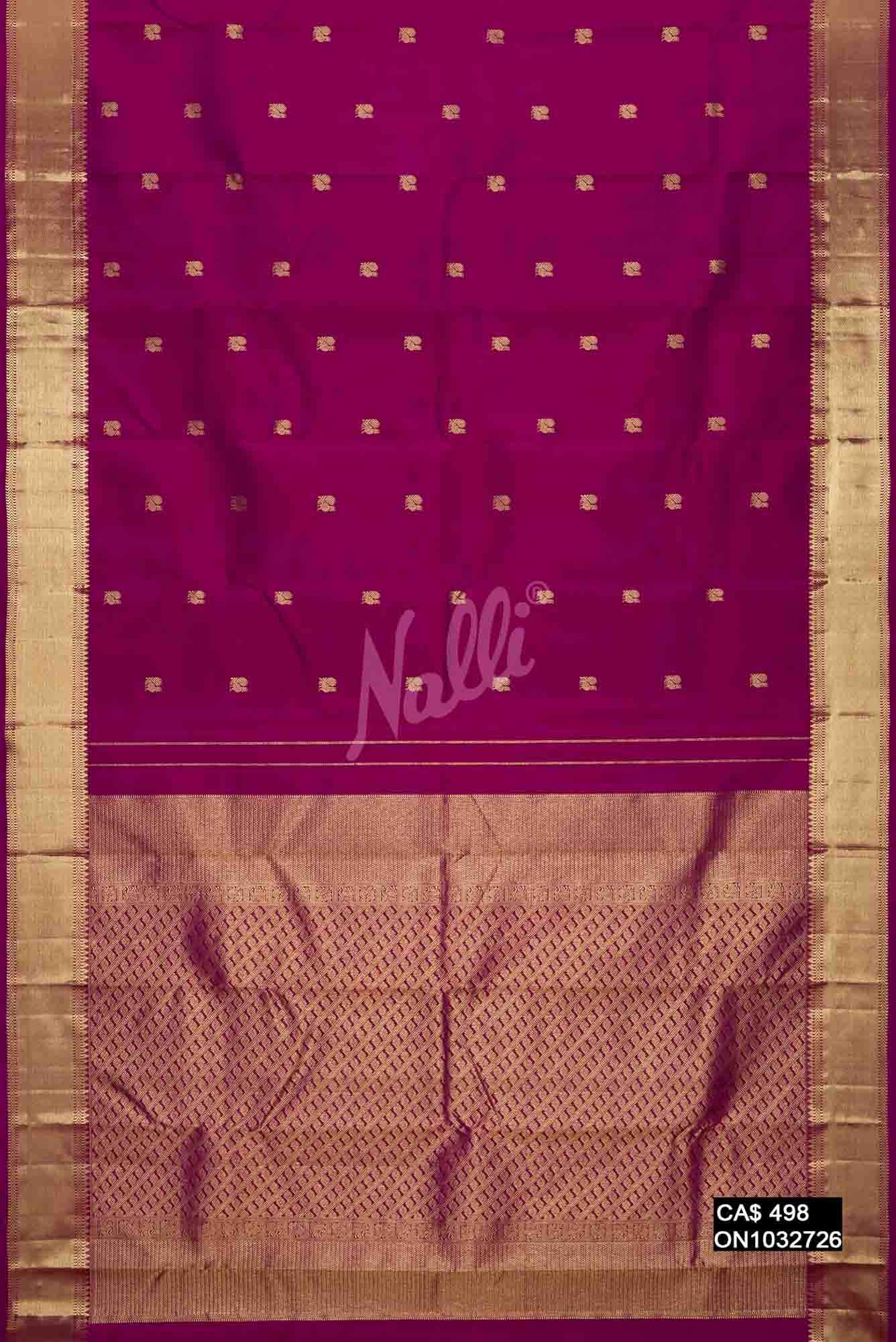 Purple Kanchipuram Silk Saree