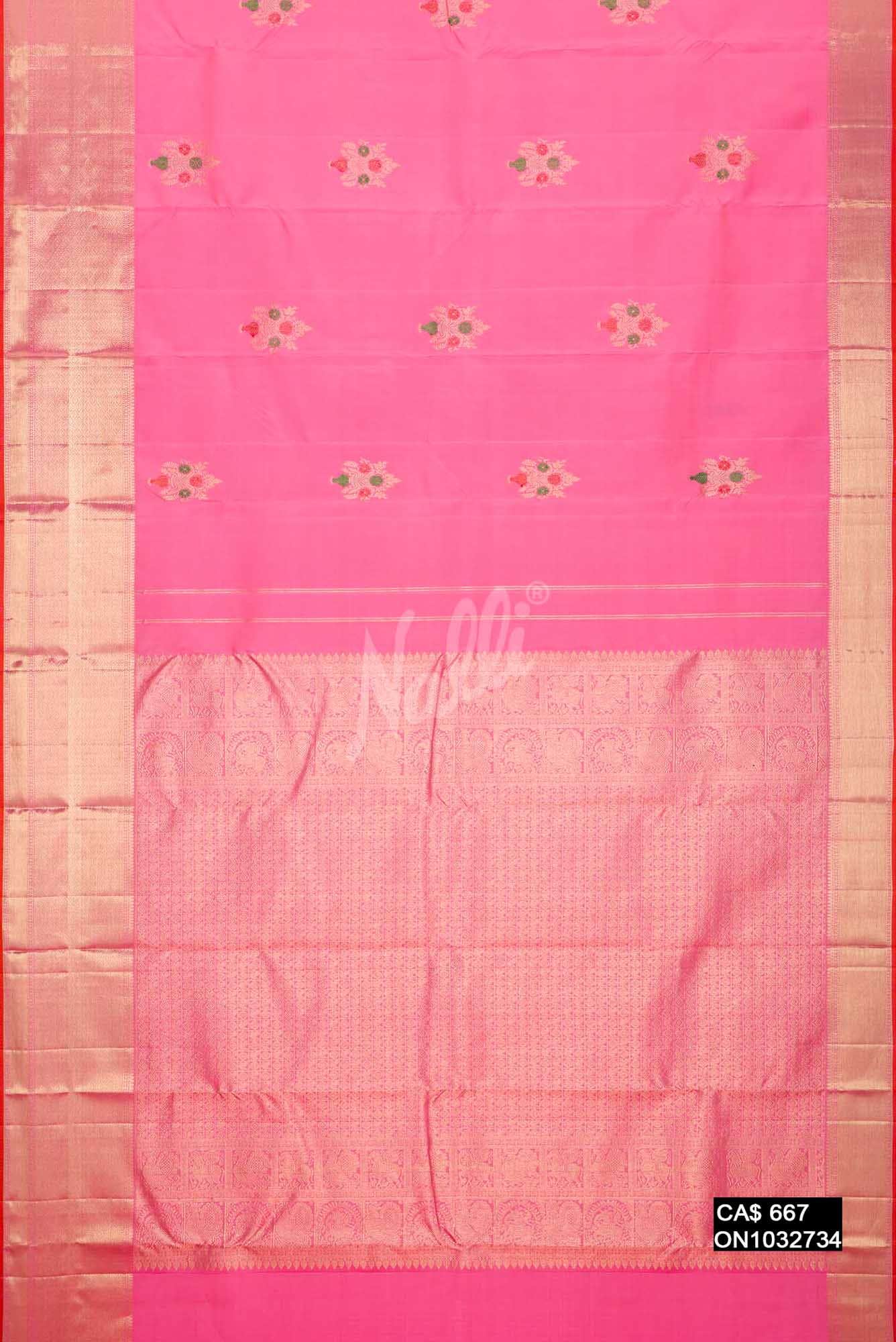 Pink Kanchipuram Silk Saree