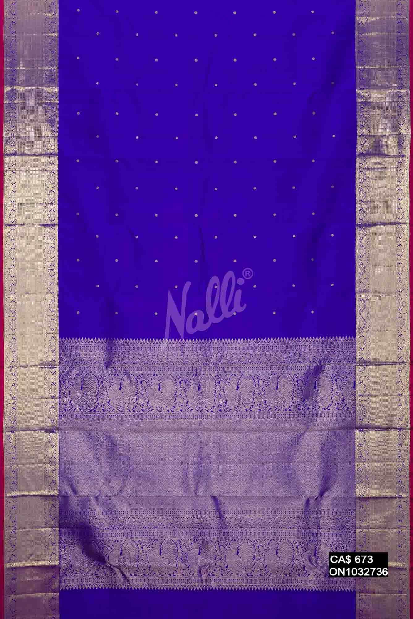 Royal Blue Kanchipuram Silk Saree