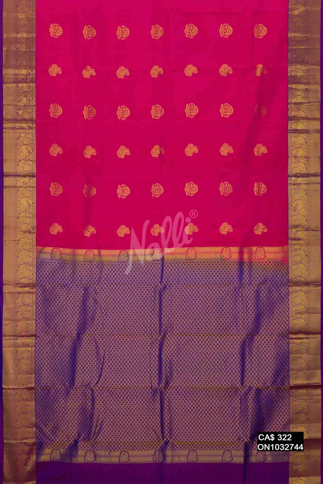 Pink Kanchipuram Silk Saree