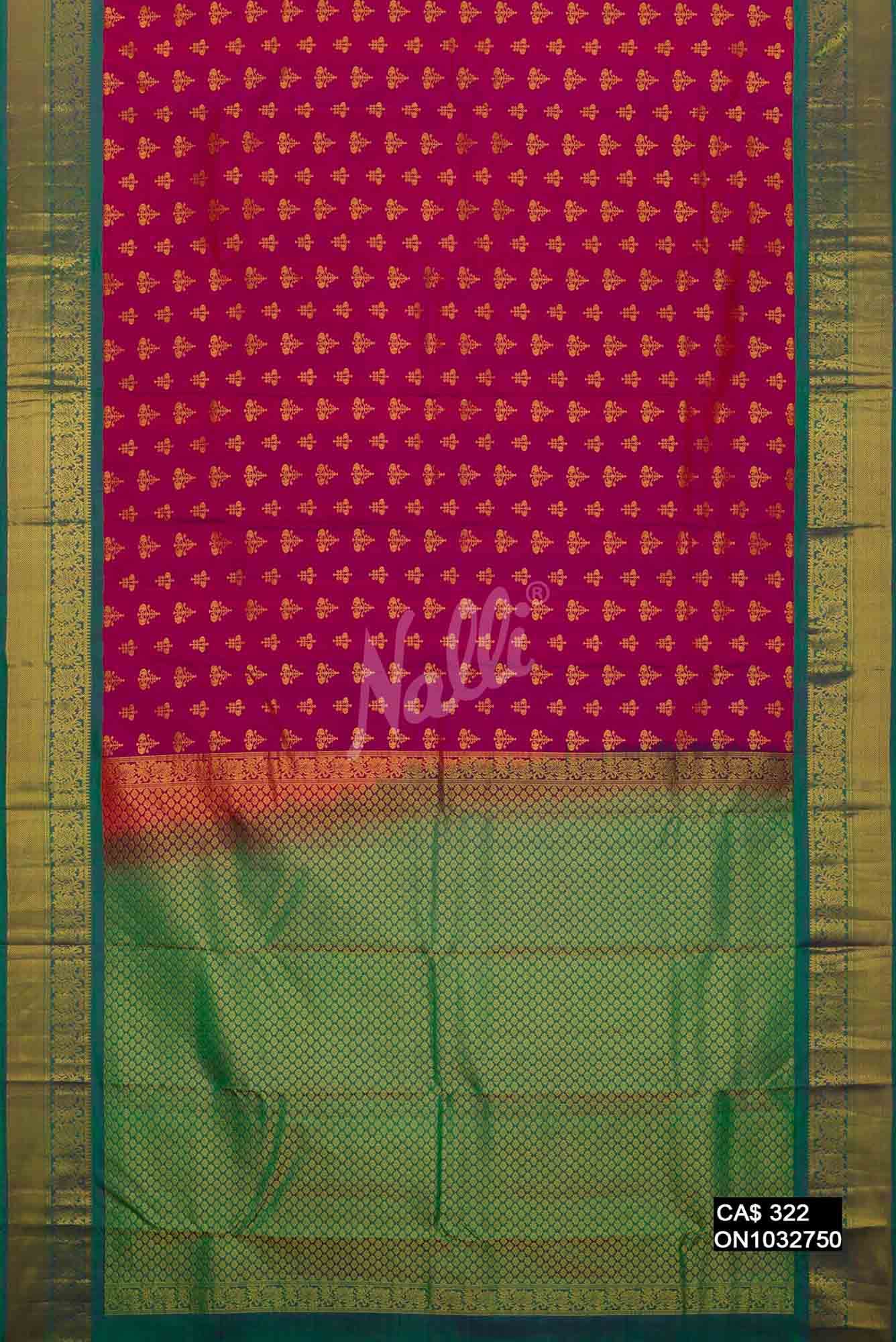 Magenta Kanchipuram Silk Saree