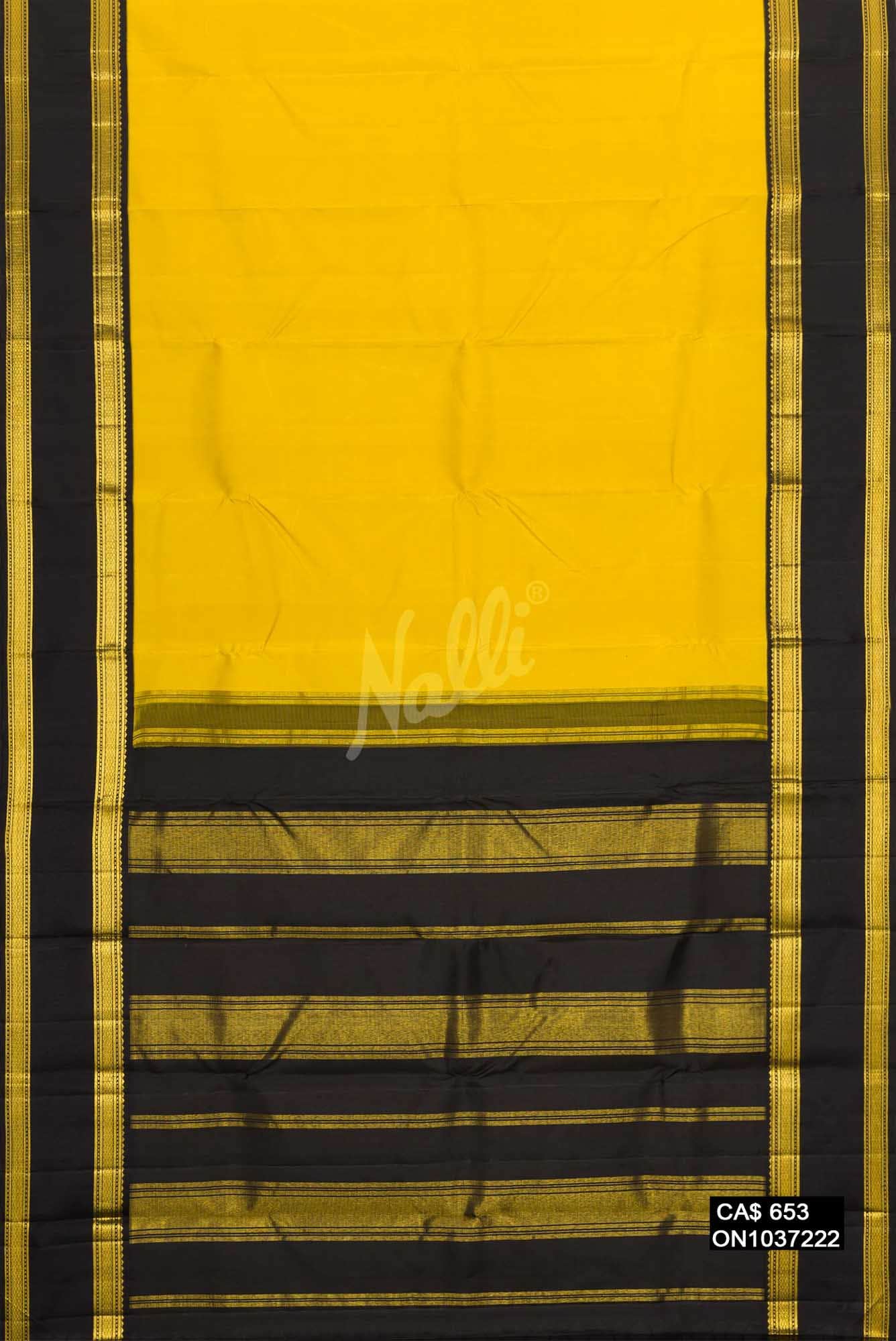 Yellow Kanchipuram Silk Saree