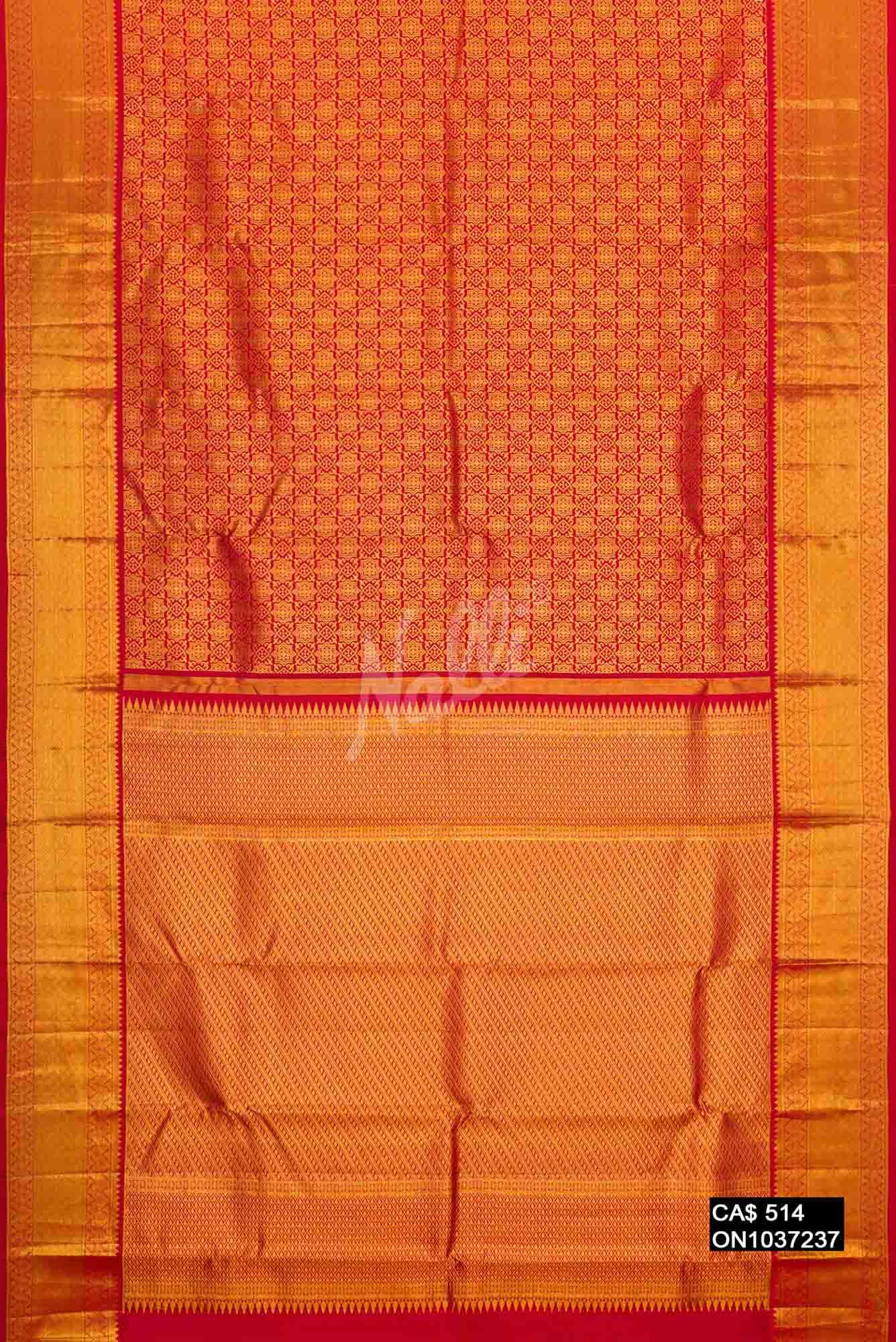 Red Kanchipuram Silk Saree
