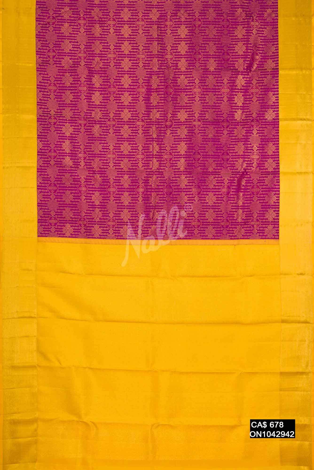 Violet Kanchipuram Silk Saree