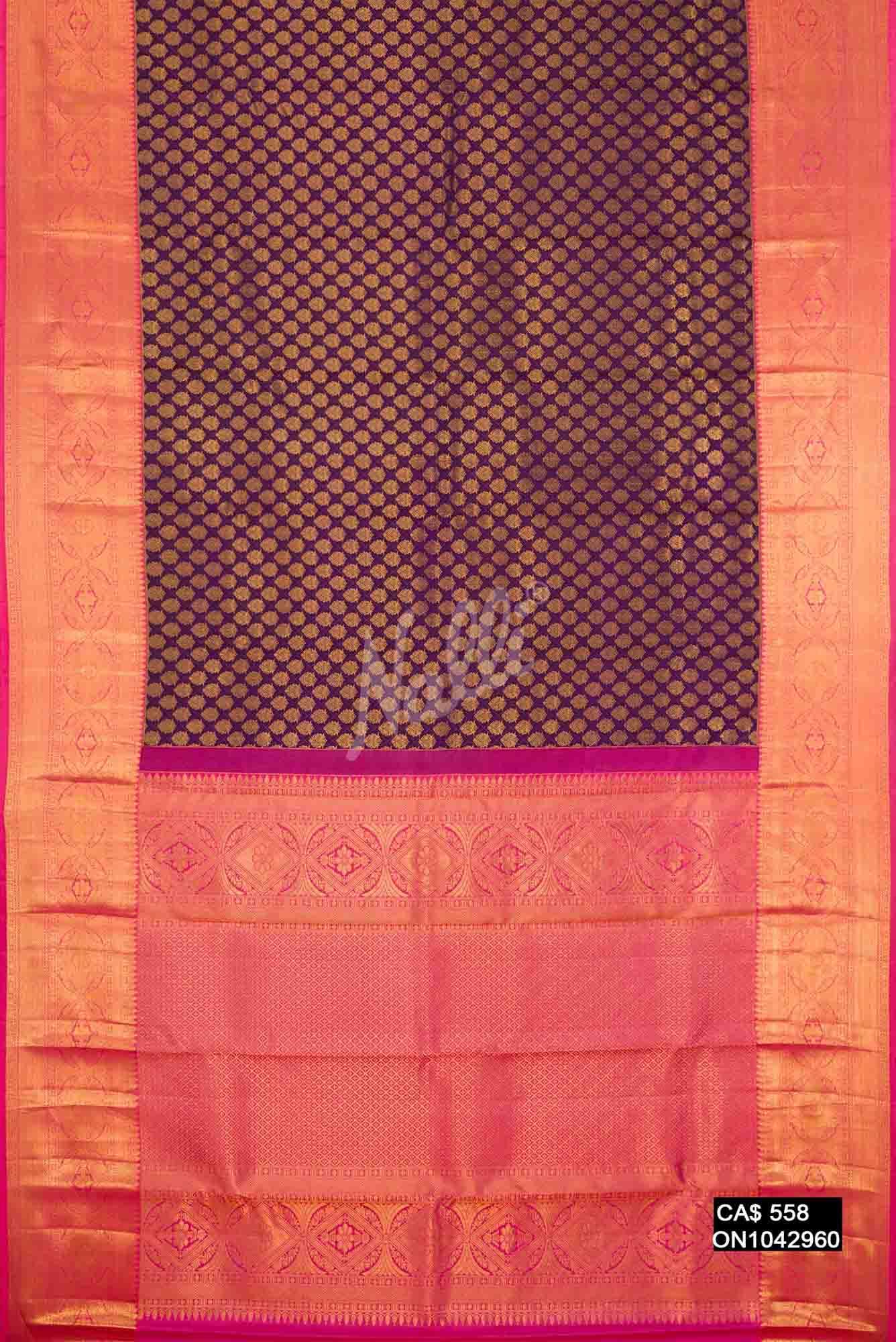 Violet Kanchipuram Silk Saree