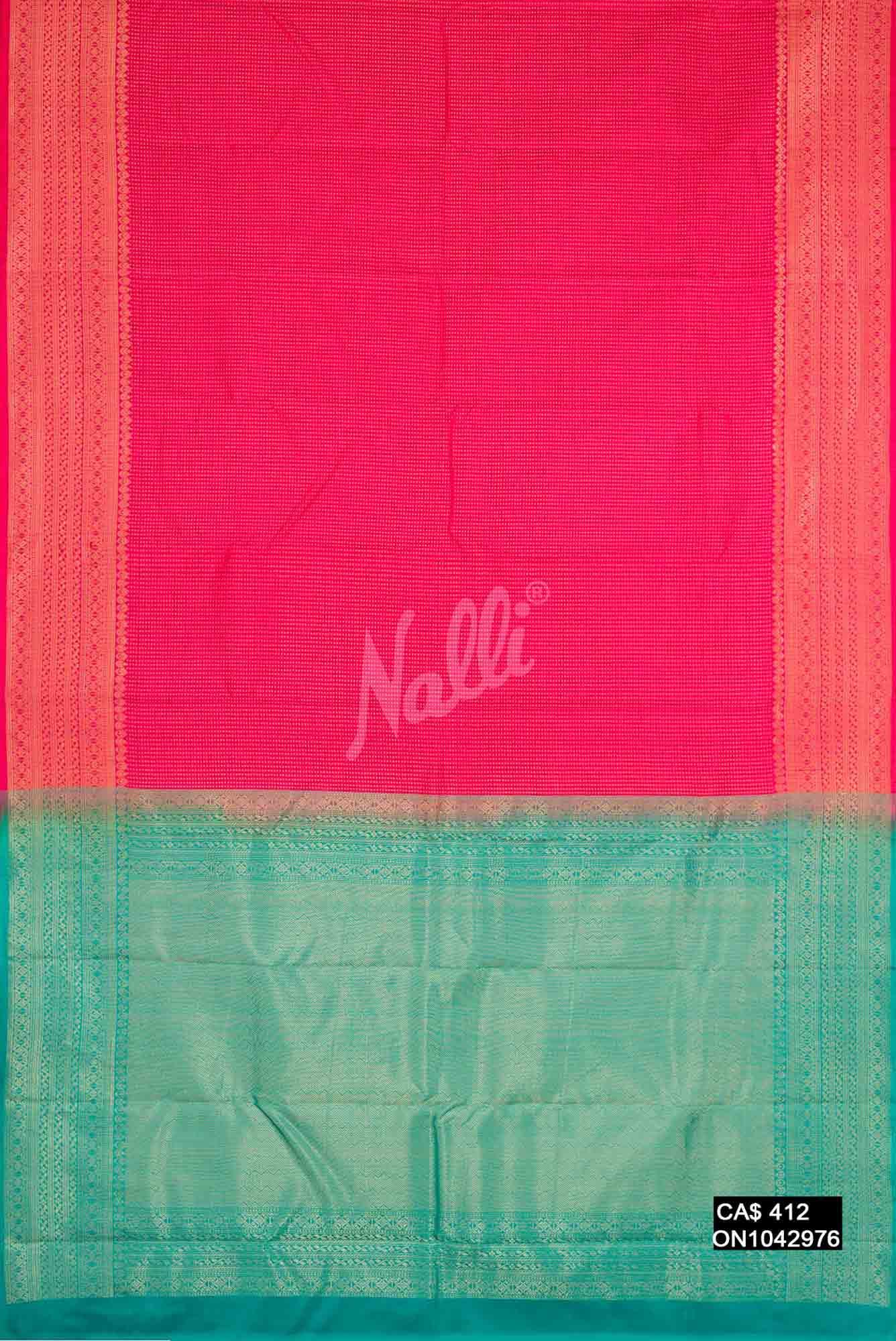 Pink Kanchipuram Silk Saree