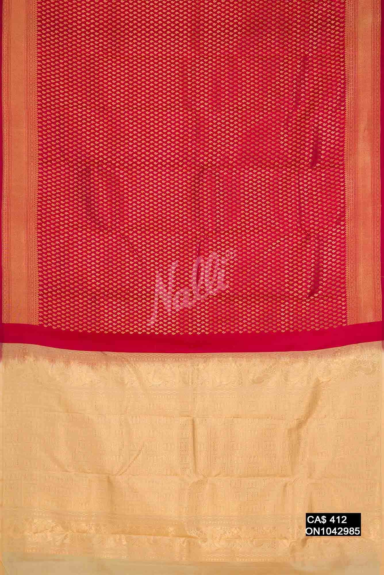 Maroon Kanchipuram Silk Saree