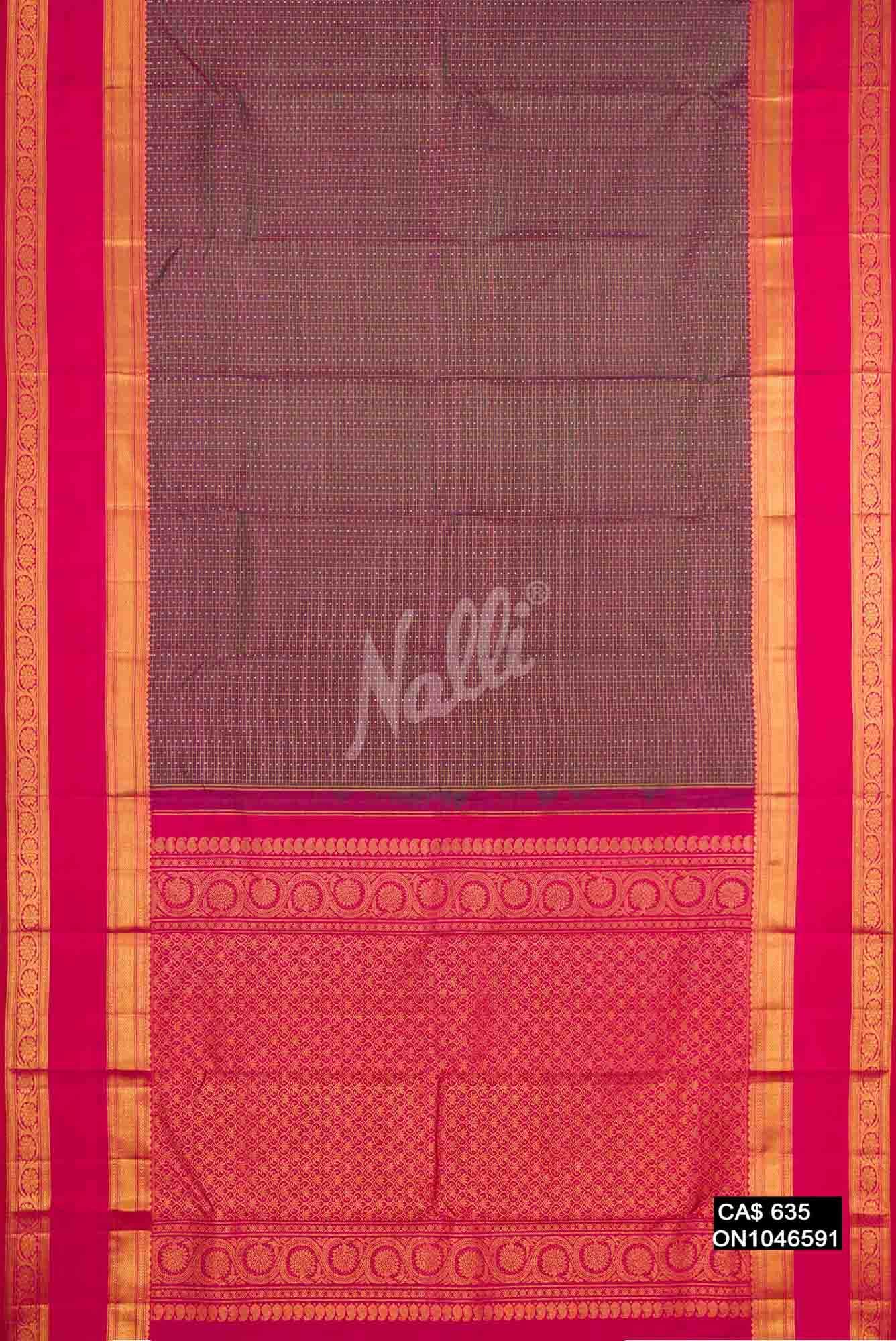 Purple Kanchipuram Silk Saree