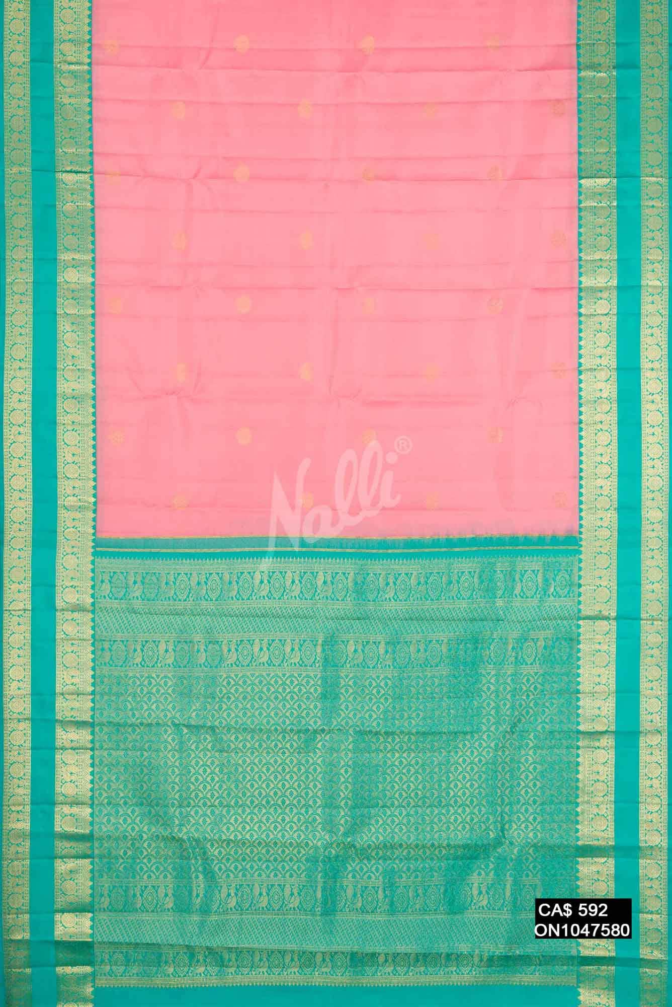 Pink Kanchipuram Silk Saree