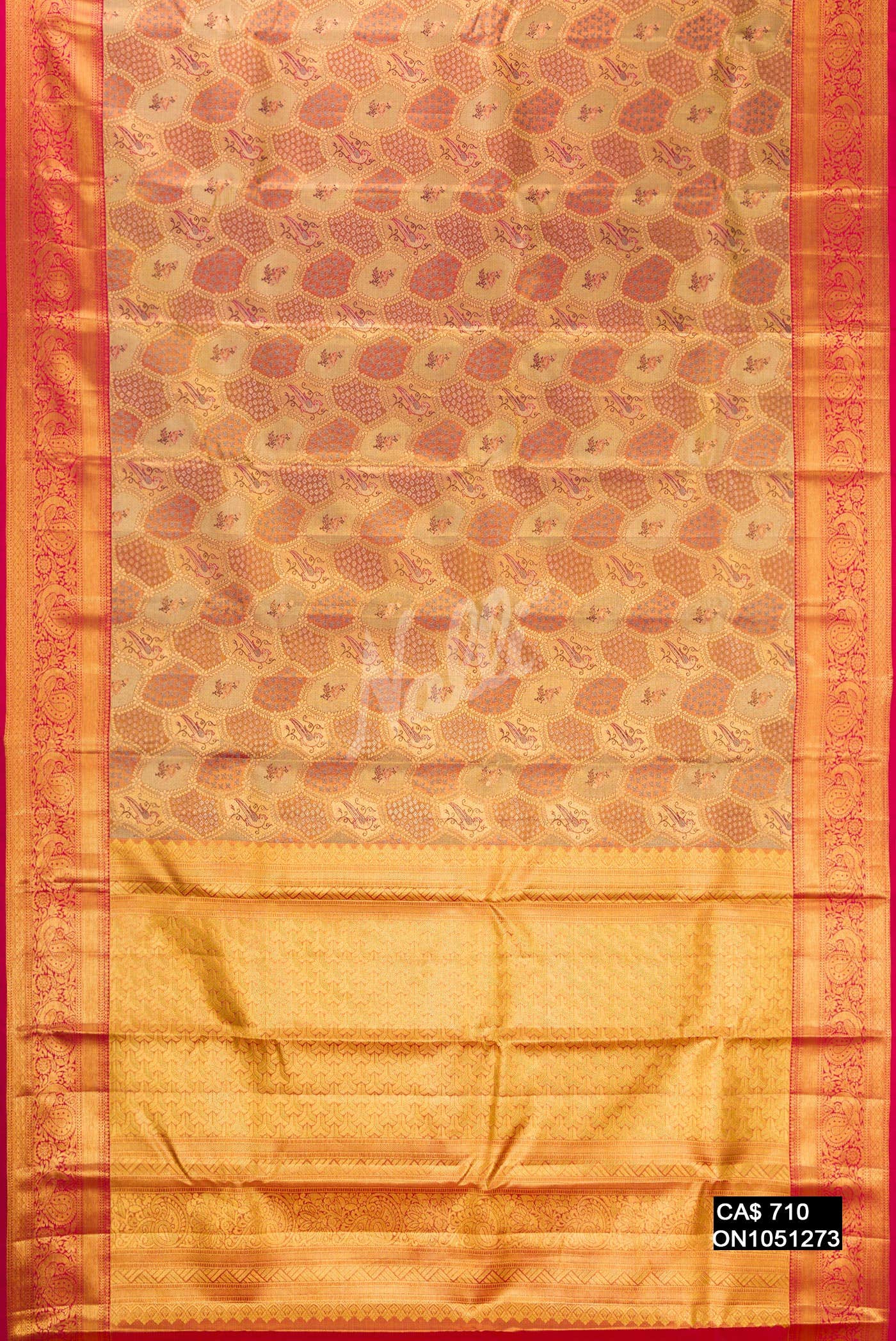Gold Kanchipuram Tissue Silk Saree