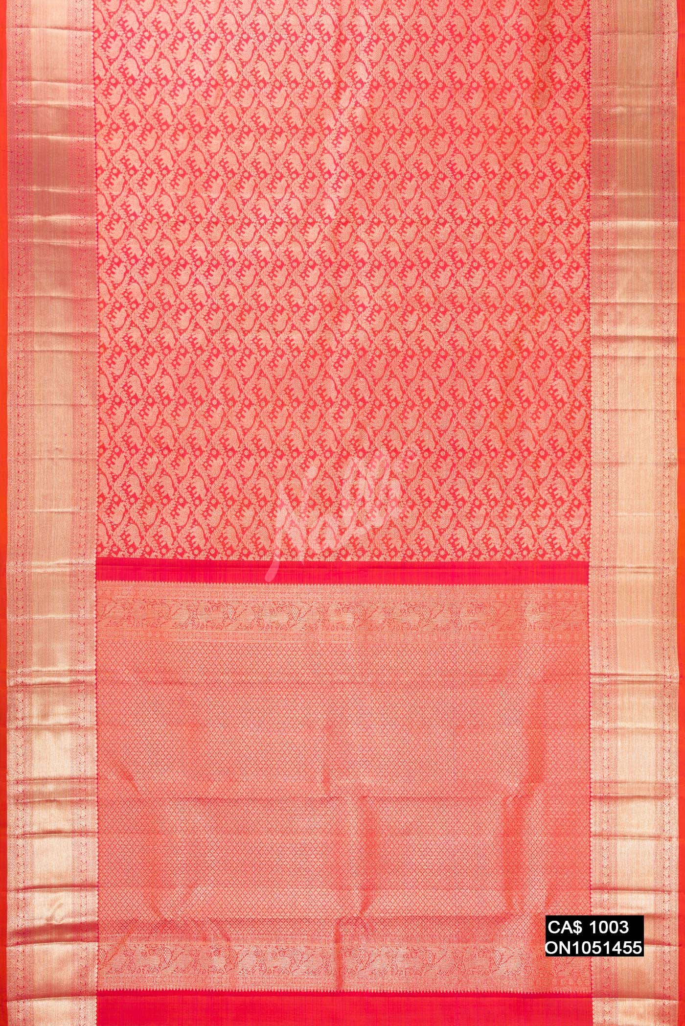 Dark Pink Kanchipuram Silk Saree