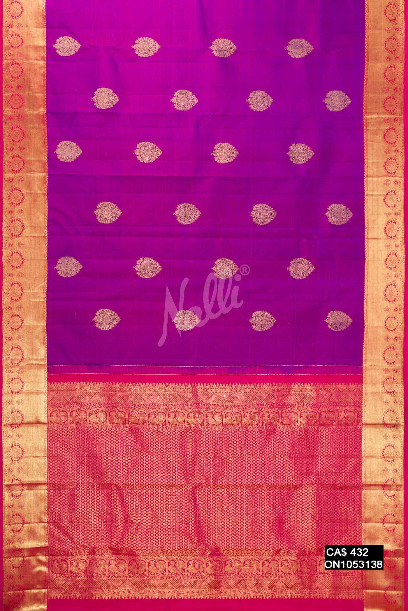 Purple Kanchipuram Silk Saree