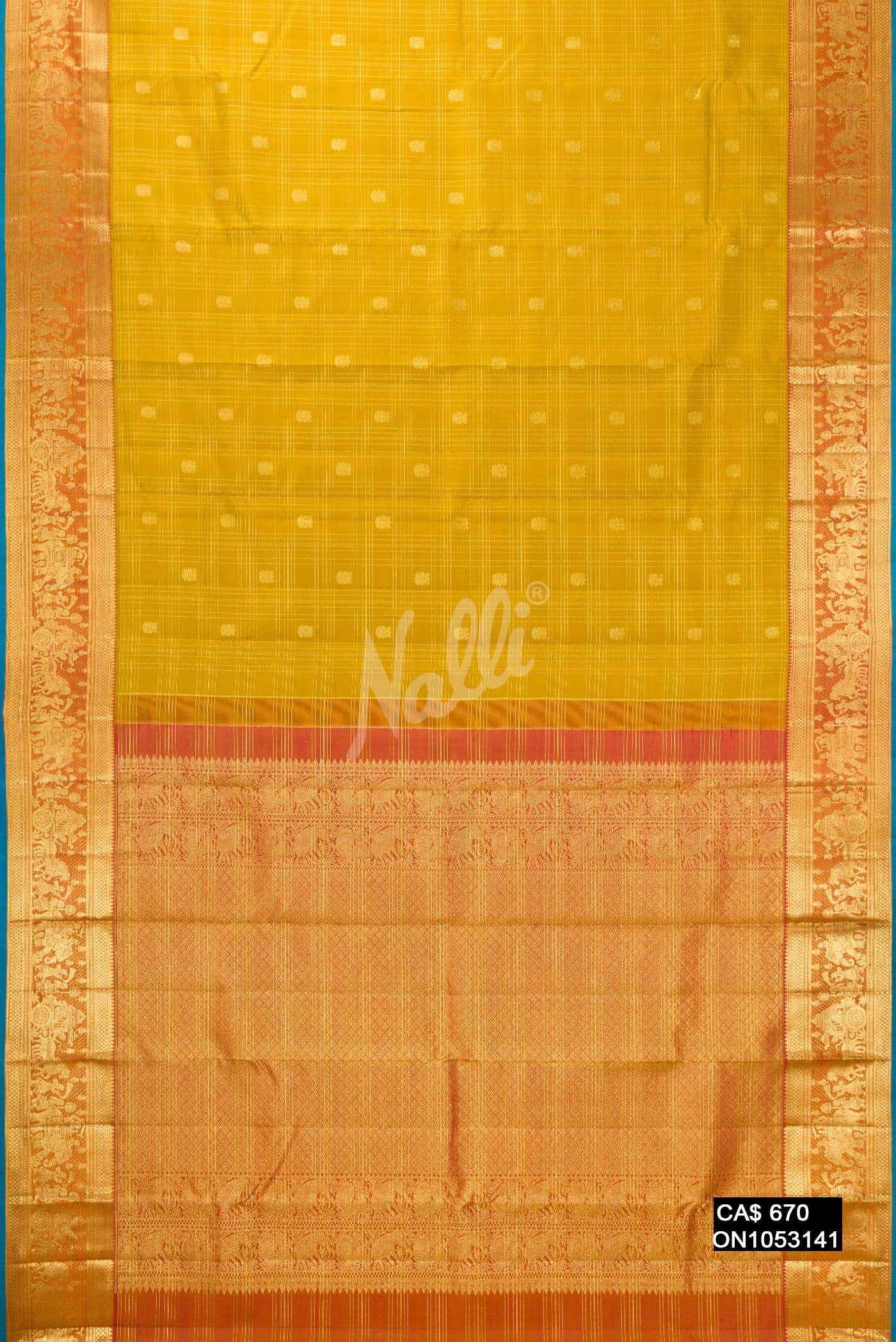 Mehandi Green Kanchipuram Silk Saree