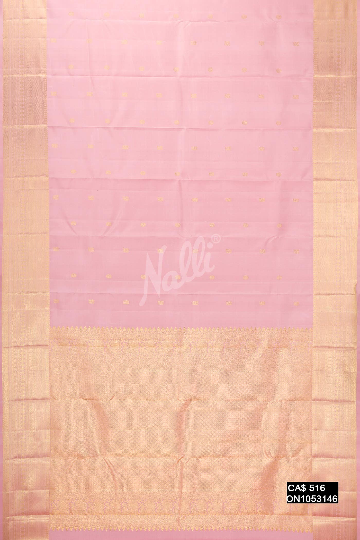 Pink Kanchipuram Silk Saree