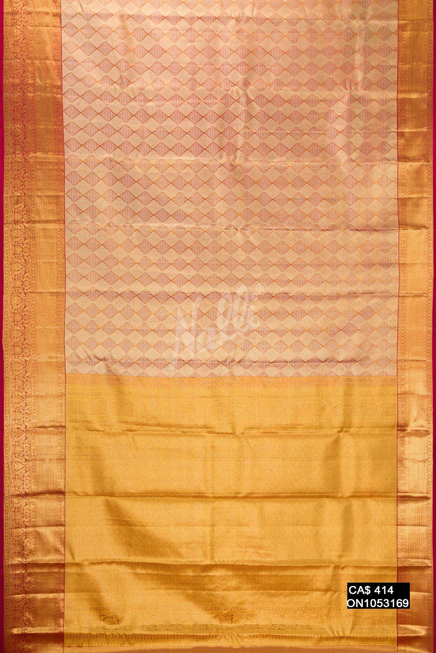 Maroon Kanchipuram Tissue Silk Saree