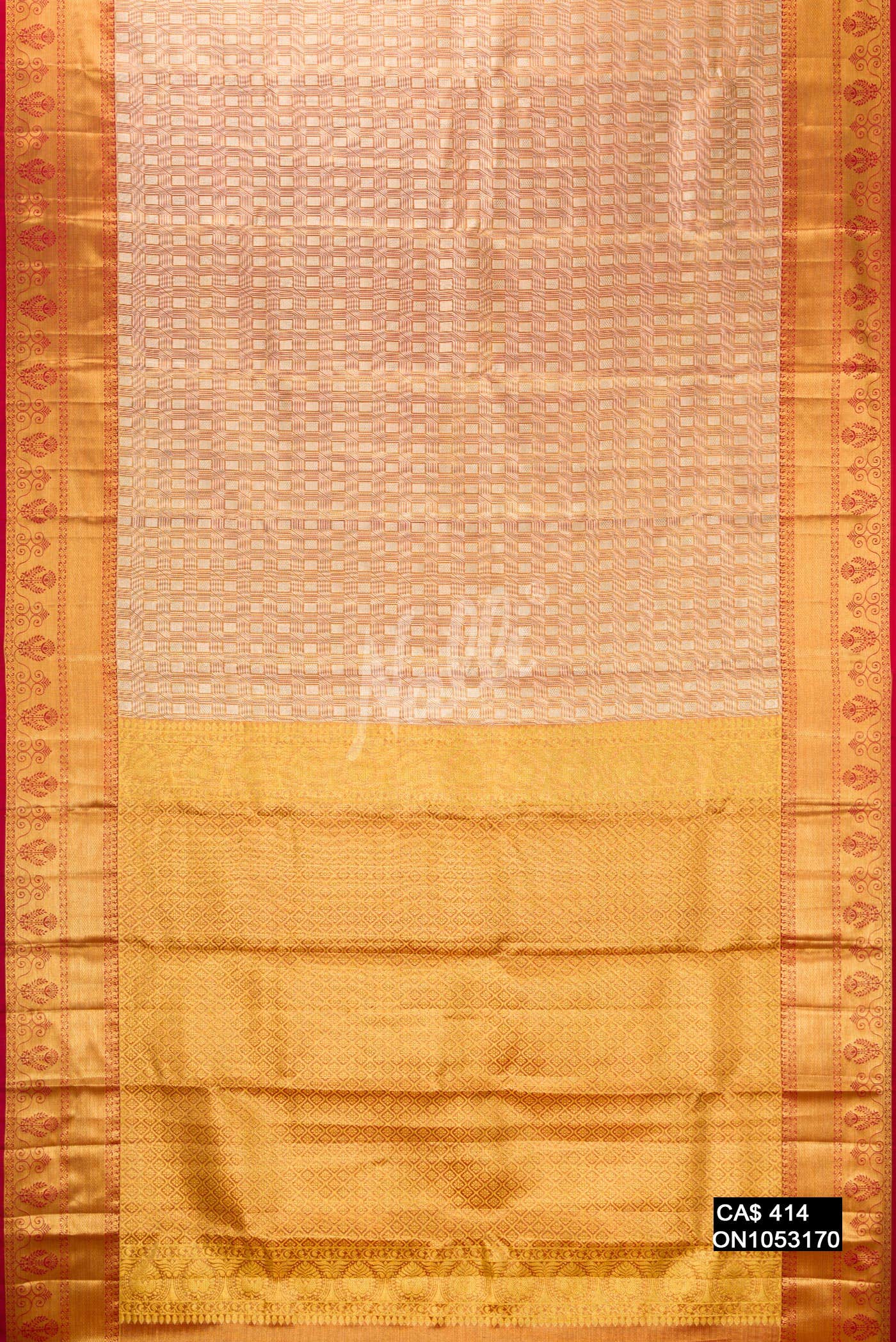 Maroon Kanchipuram Tissue Silk Saree