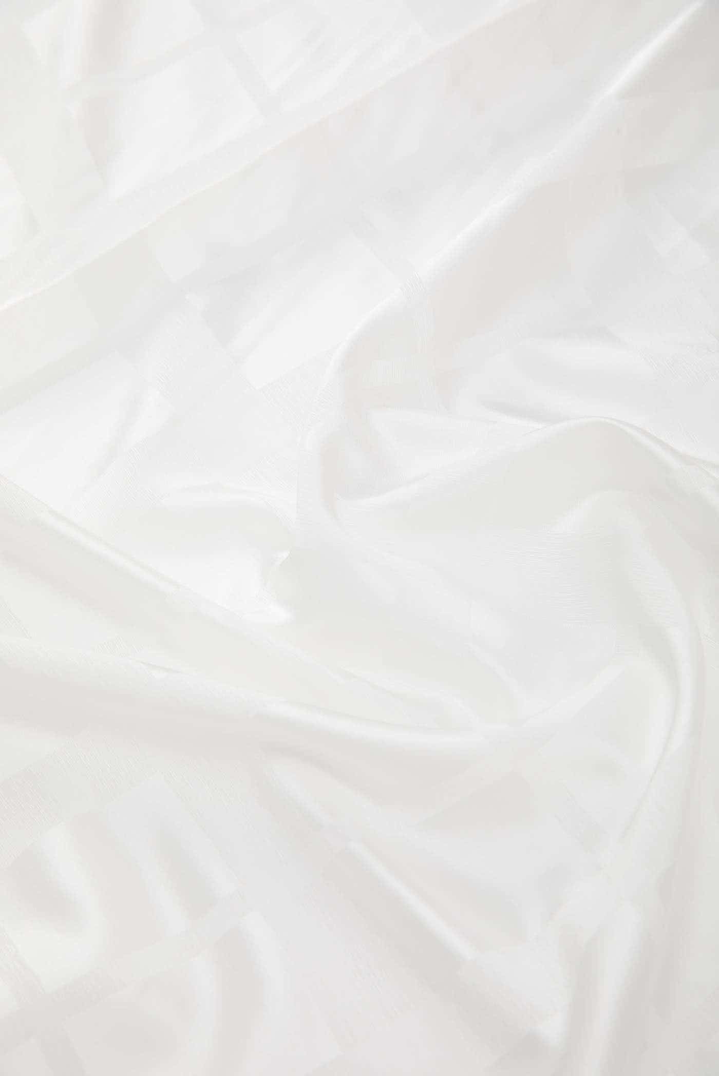 Off White Satin Crepe Dress Material